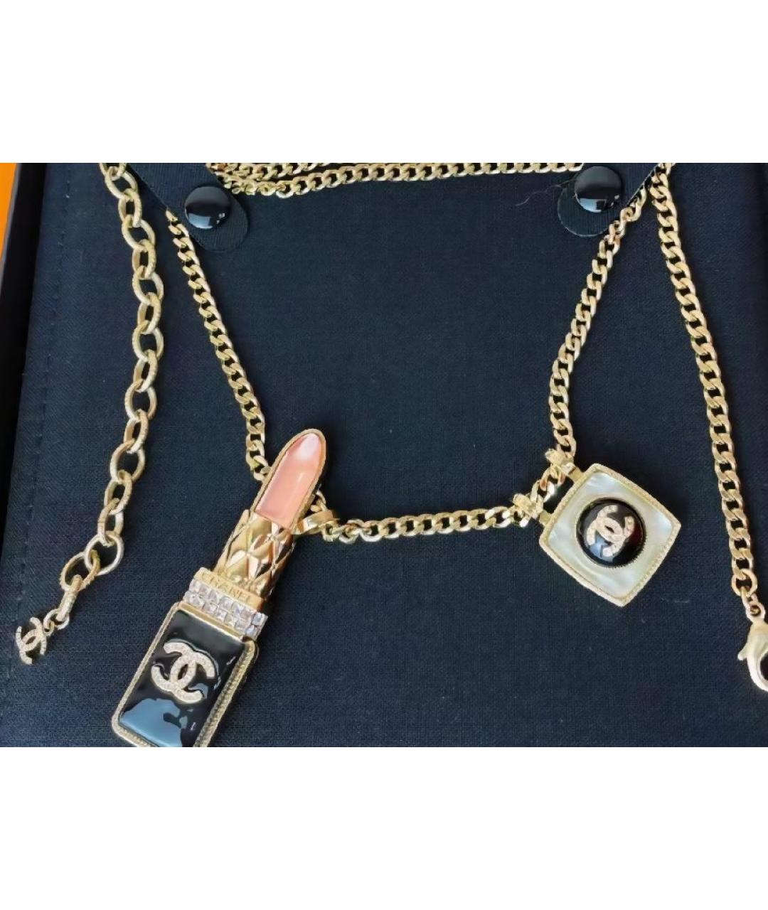 CHANEL Золотая металлическая подвеска, фото 4