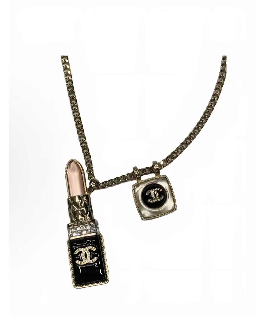 CHANEL Золотая металлическая подвеска, фото 2