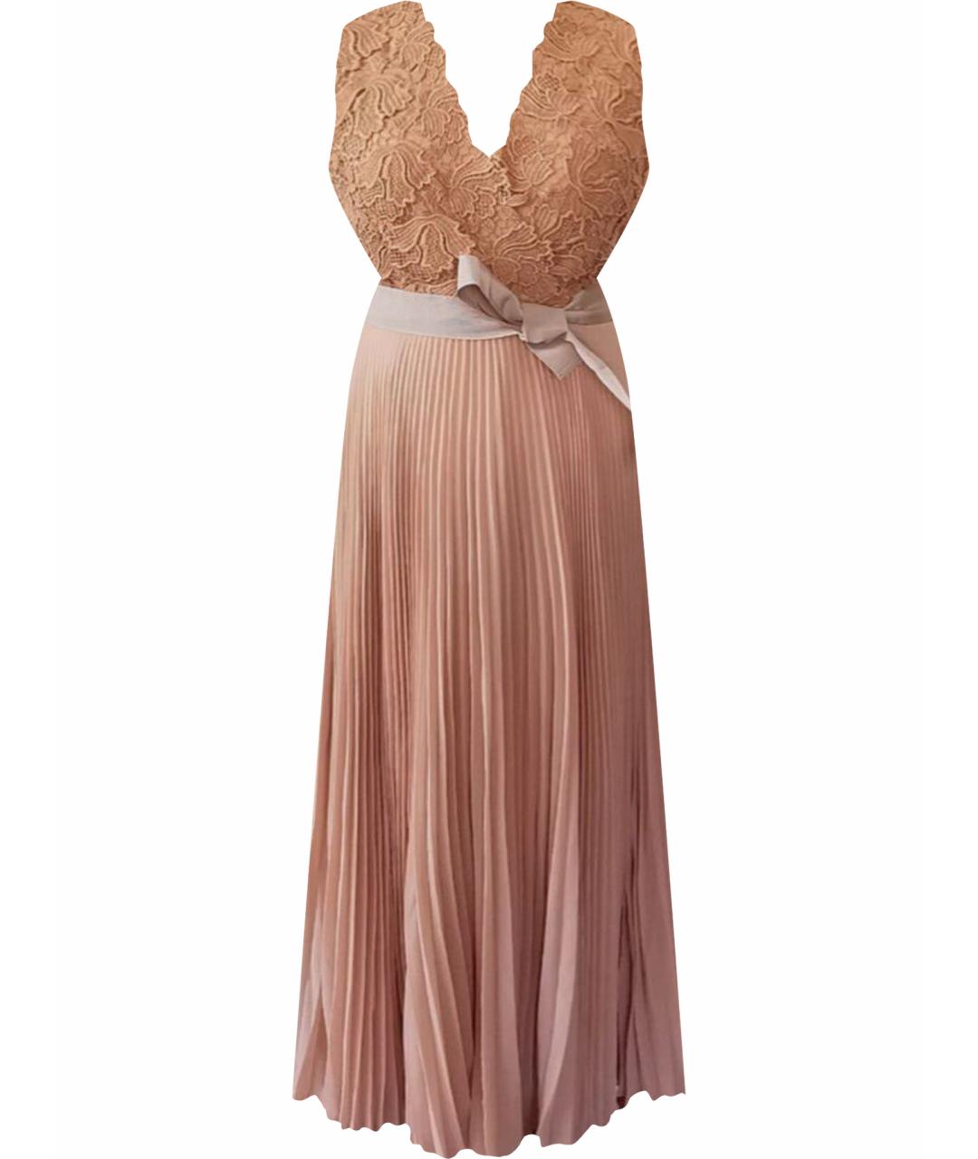 MAX MARA Бежевое ацетатное вечернее платье, фото 1