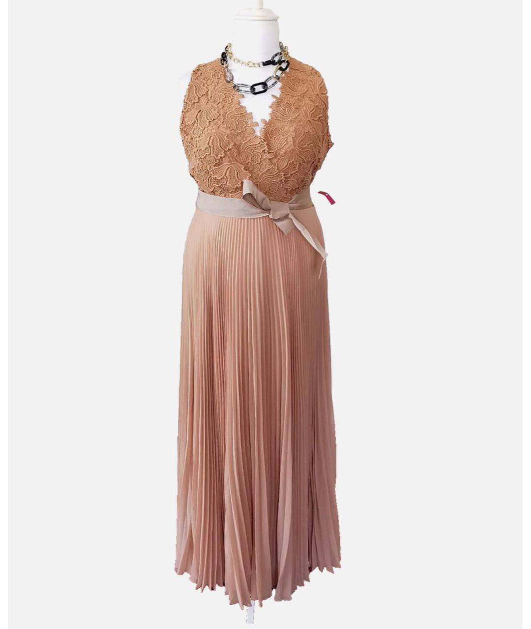 MAX MARA Бежевое ацетатное вечернее платье, фото 8