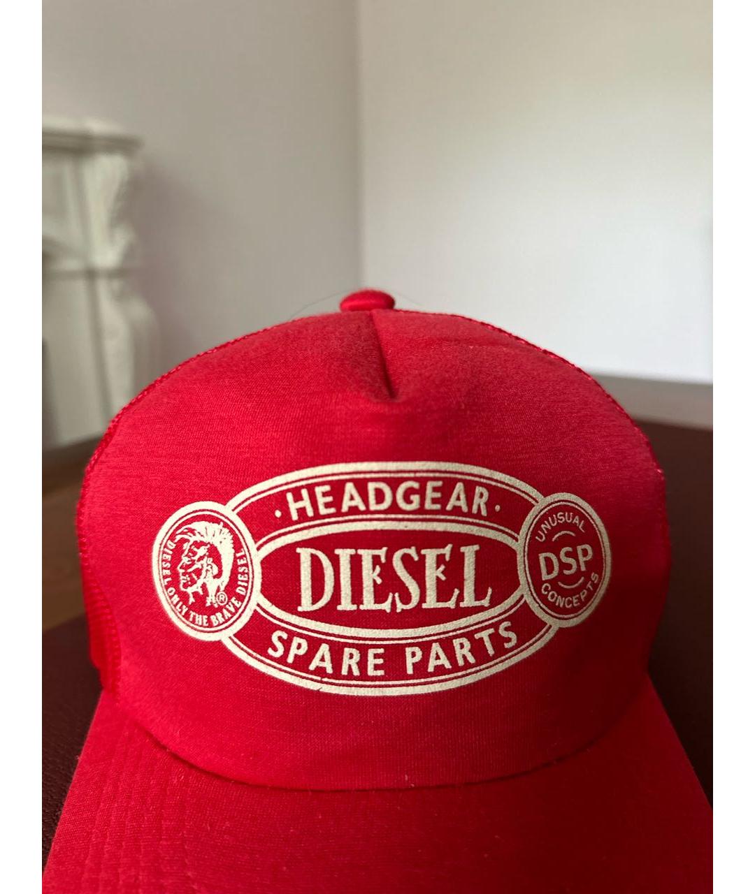 DIESEL Красная хлопковая кепка/бейсболка, фото 4