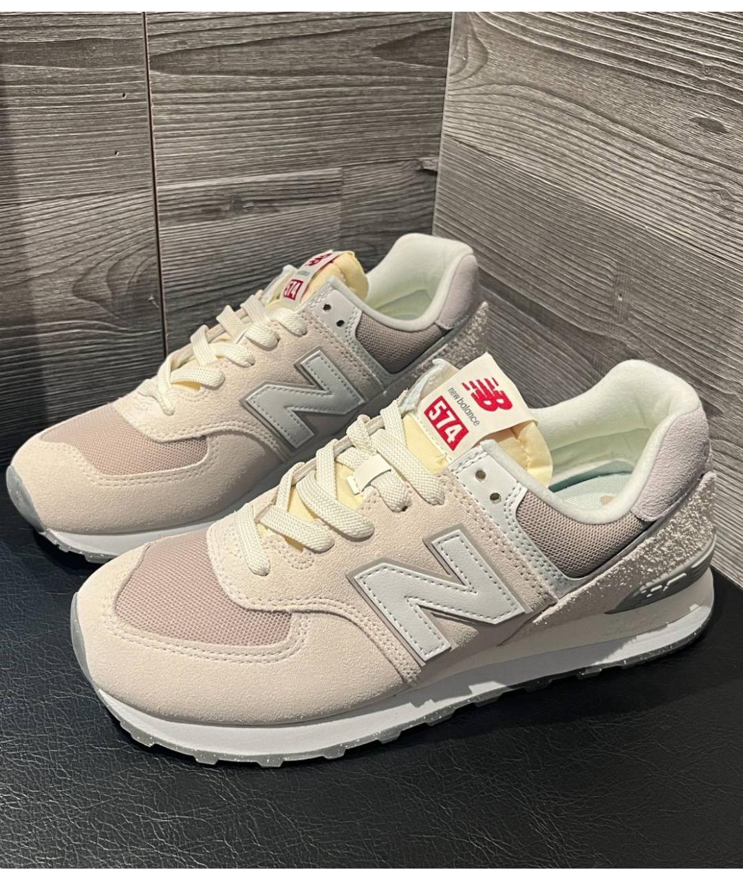 NEW BALANCE Бежевые низкие кроссовки / кеды, фото 4