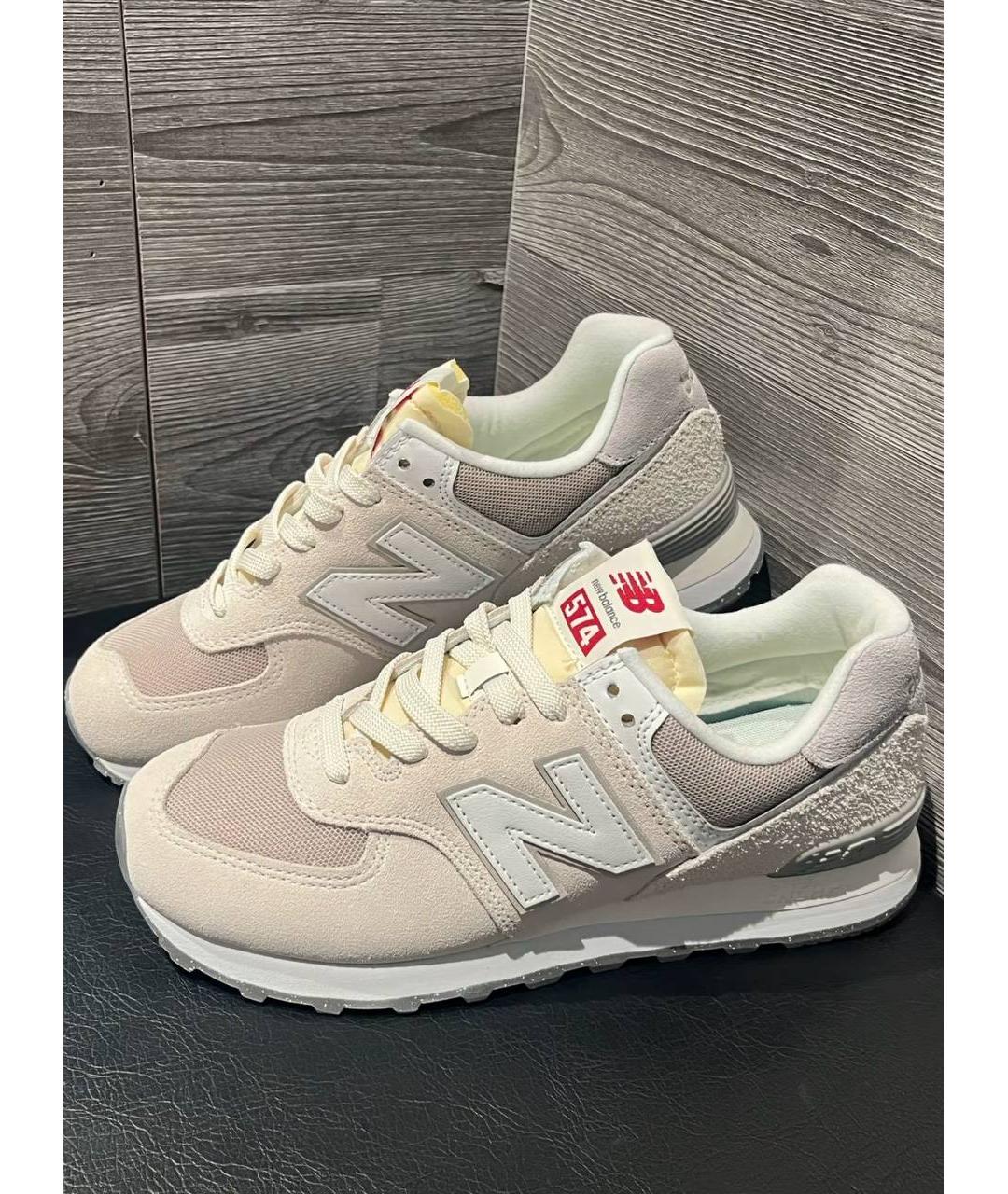 NEW BALANCE Бежевые низкие кроссовки / кеды, фото 5
