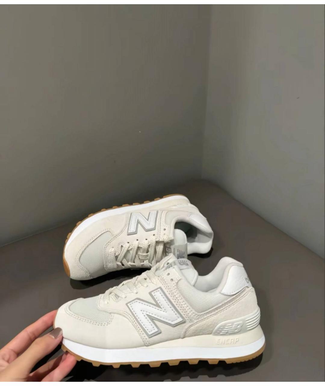 NEW BALANCE Белые низкие кроссовки / кеды, фото 4