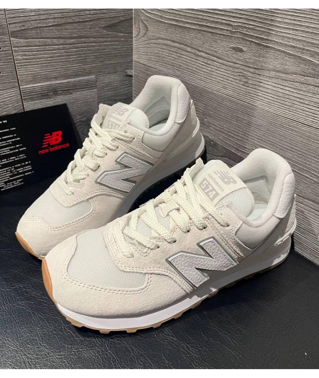 NEW BALANCE Белые низкие кроссовки / кеды, фото 2