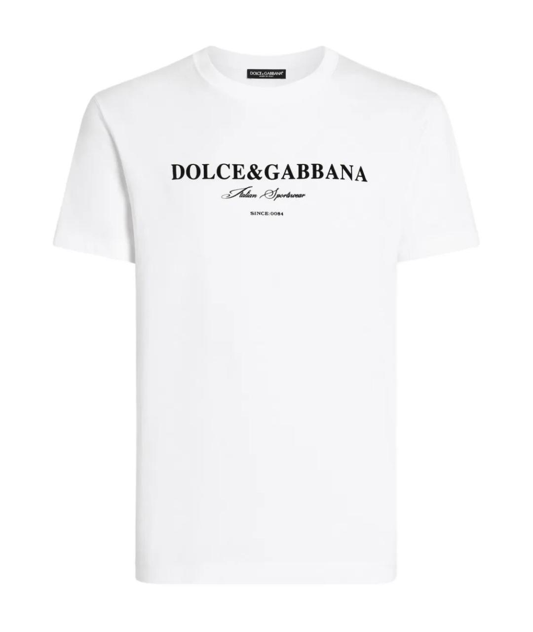 DOLCE&GABBANA Белая хлопковая футболка, фото 1