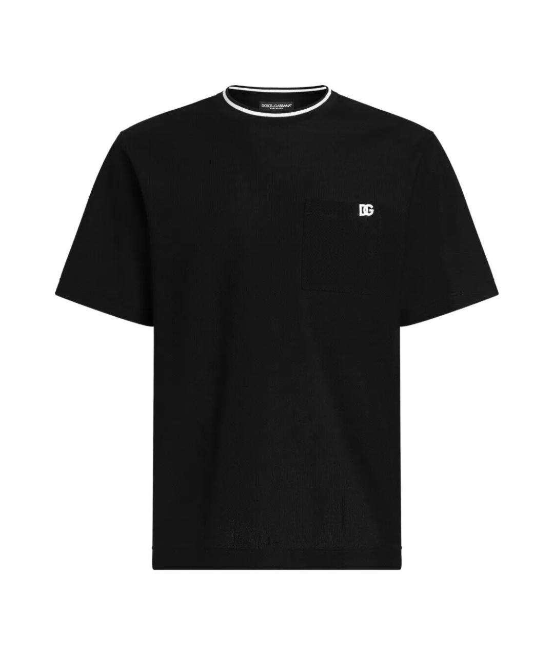 DOLCE&GABBANA Черная хлопковая футболка, фото 1