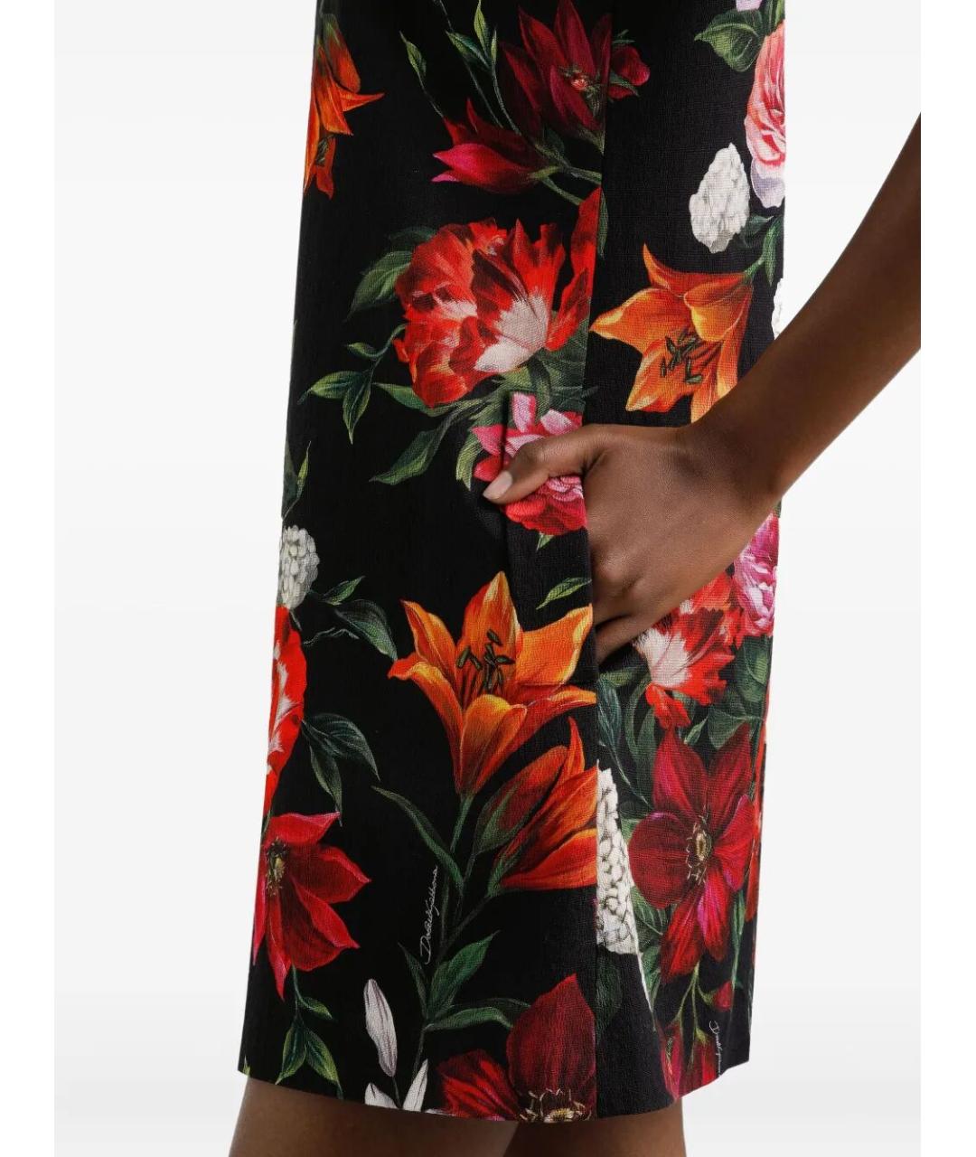 DOLCE&GABBANA Мульти вискозное коктейльное платье, фото 5