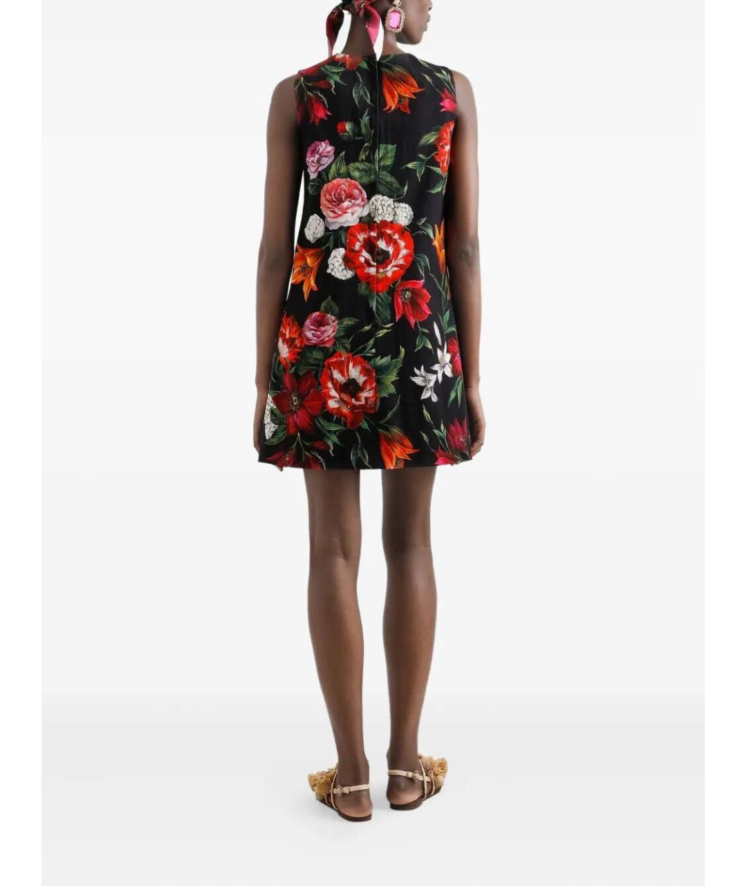 DOLCE&GABBANA Мульти вискозное коктейльное платье, фото 3