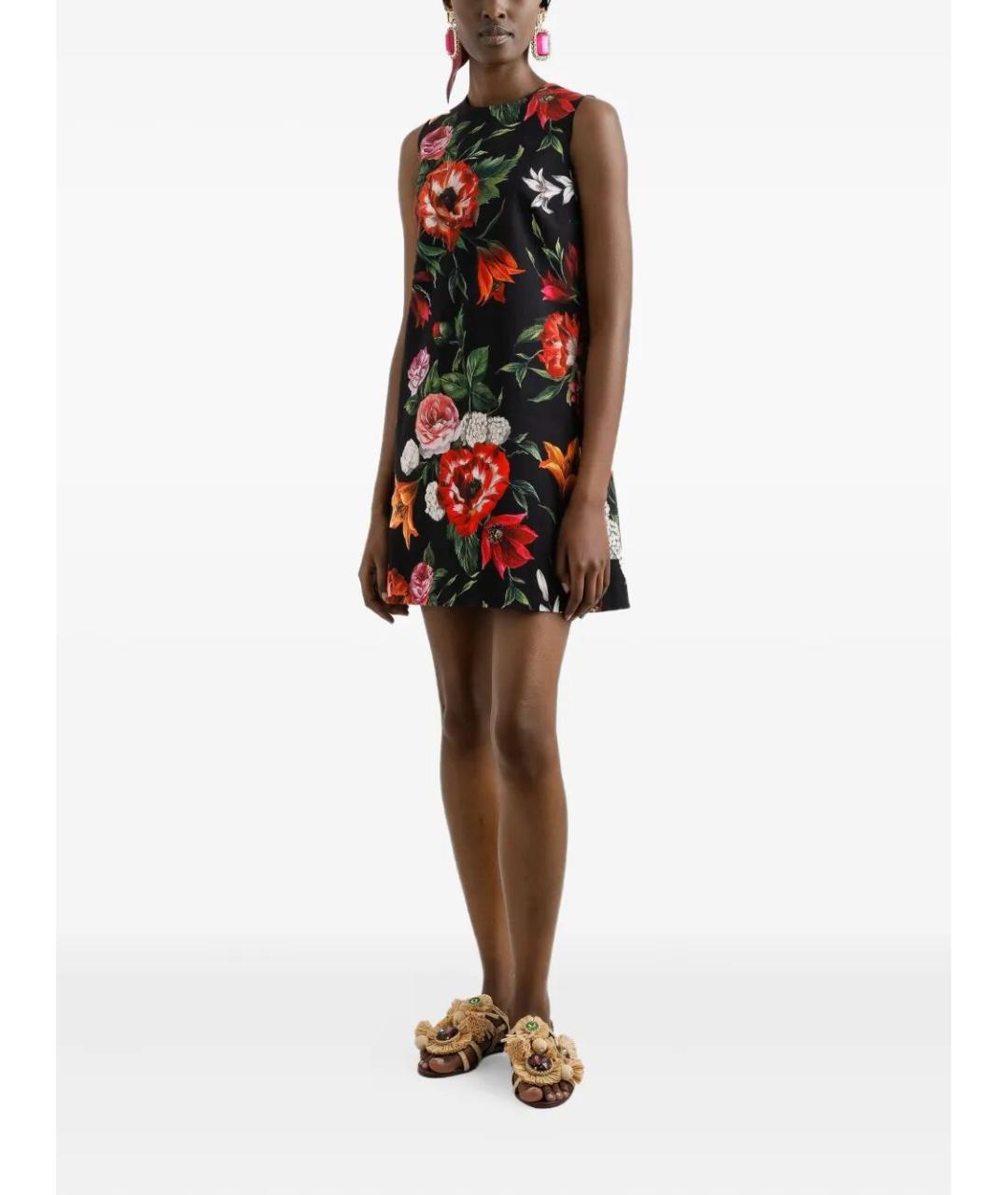 DOLCE&GABBANA Мульти вискозное коктейльное платье, фото 2
