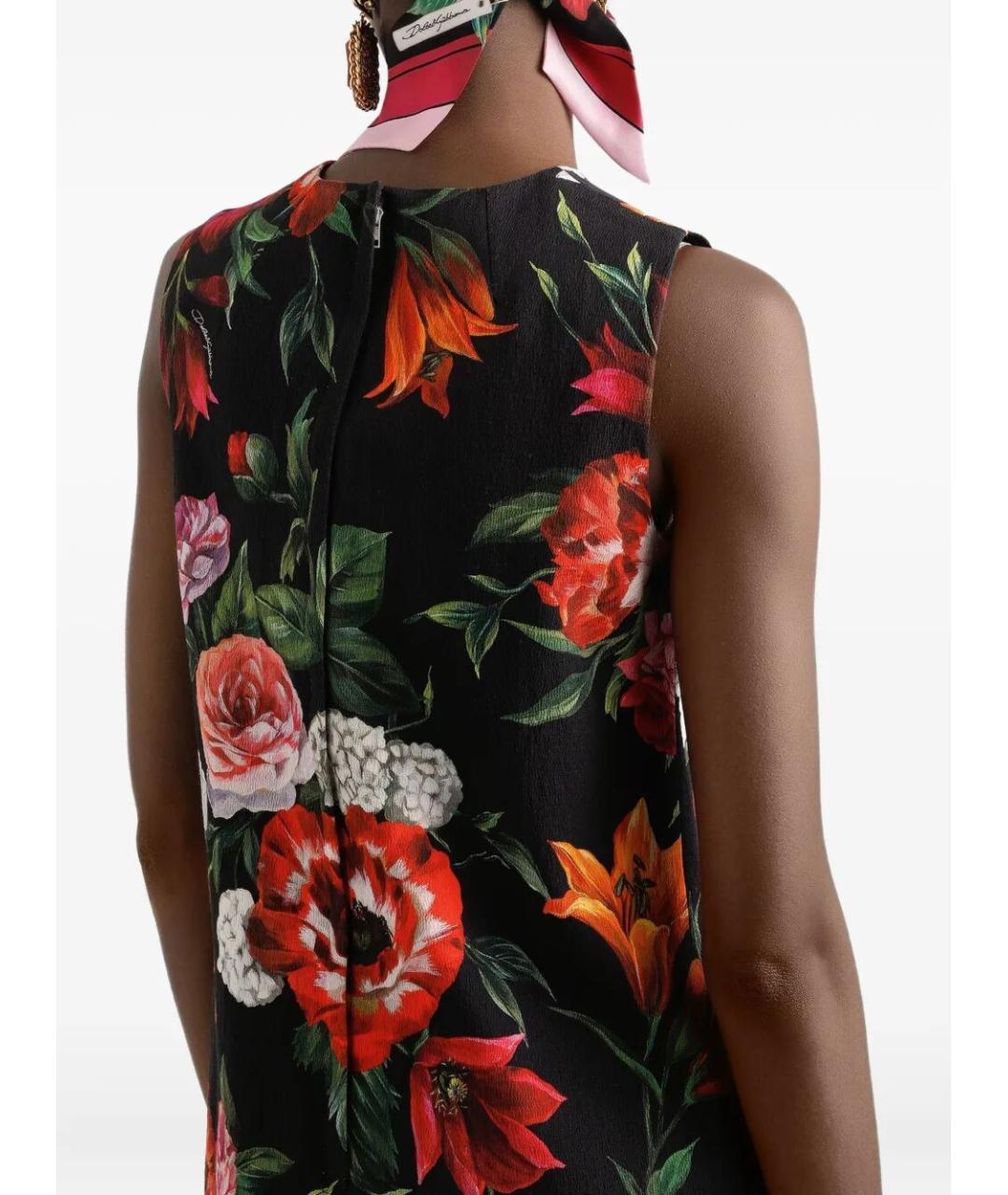DOLCE&GABBANA Мульти вискозное коктейльное платье, фото 4