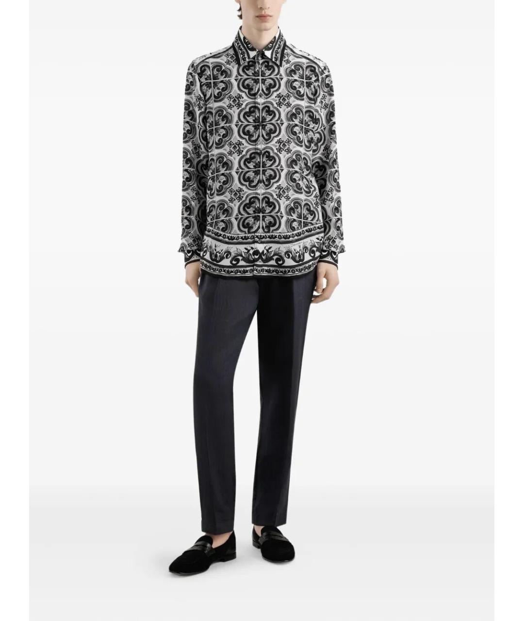 DOLCE&GABBANA Мульти шелковая кэжуал рубашка, фото 3