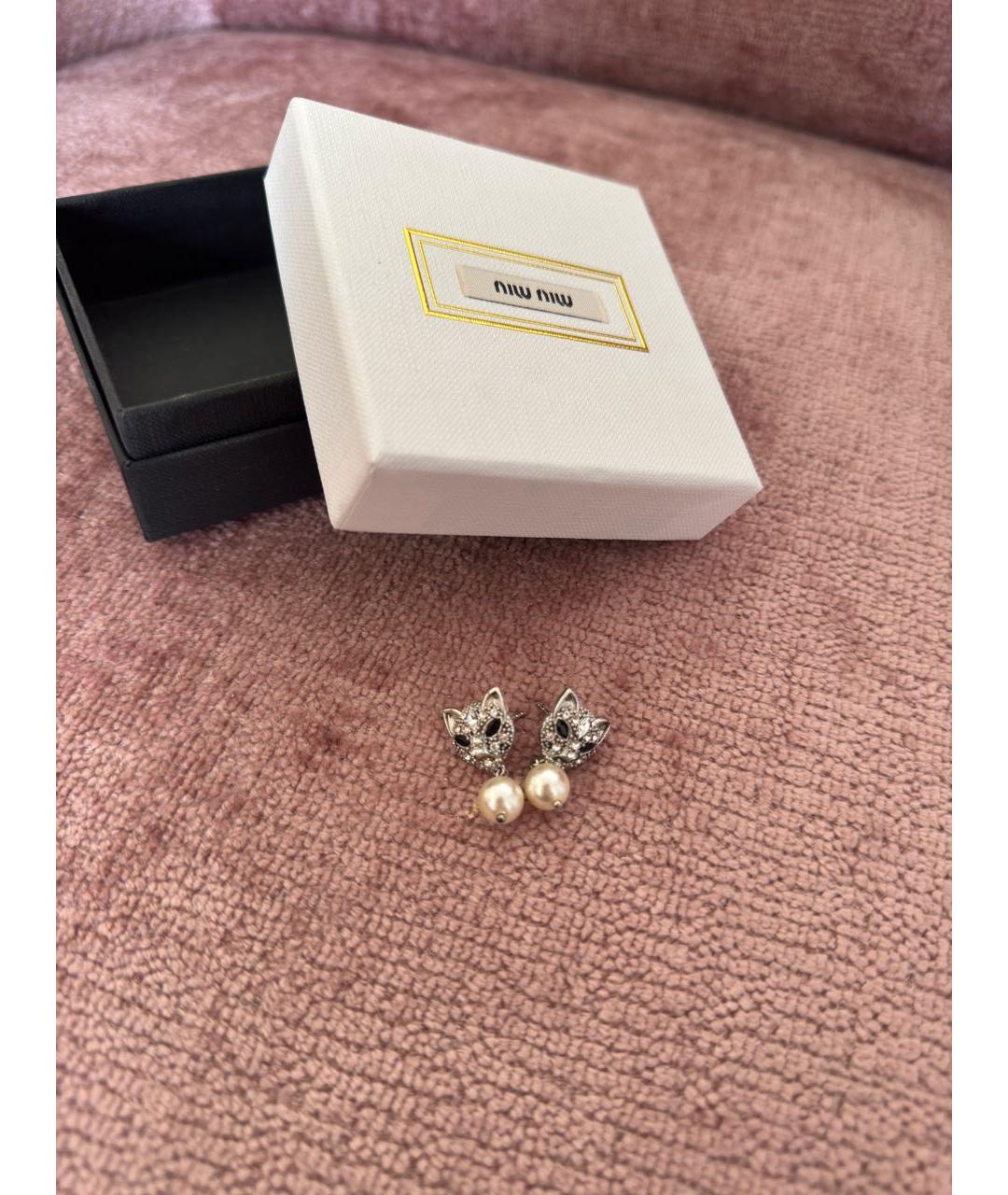 MIU MIU Серебряные серебряные серьги, фото 5