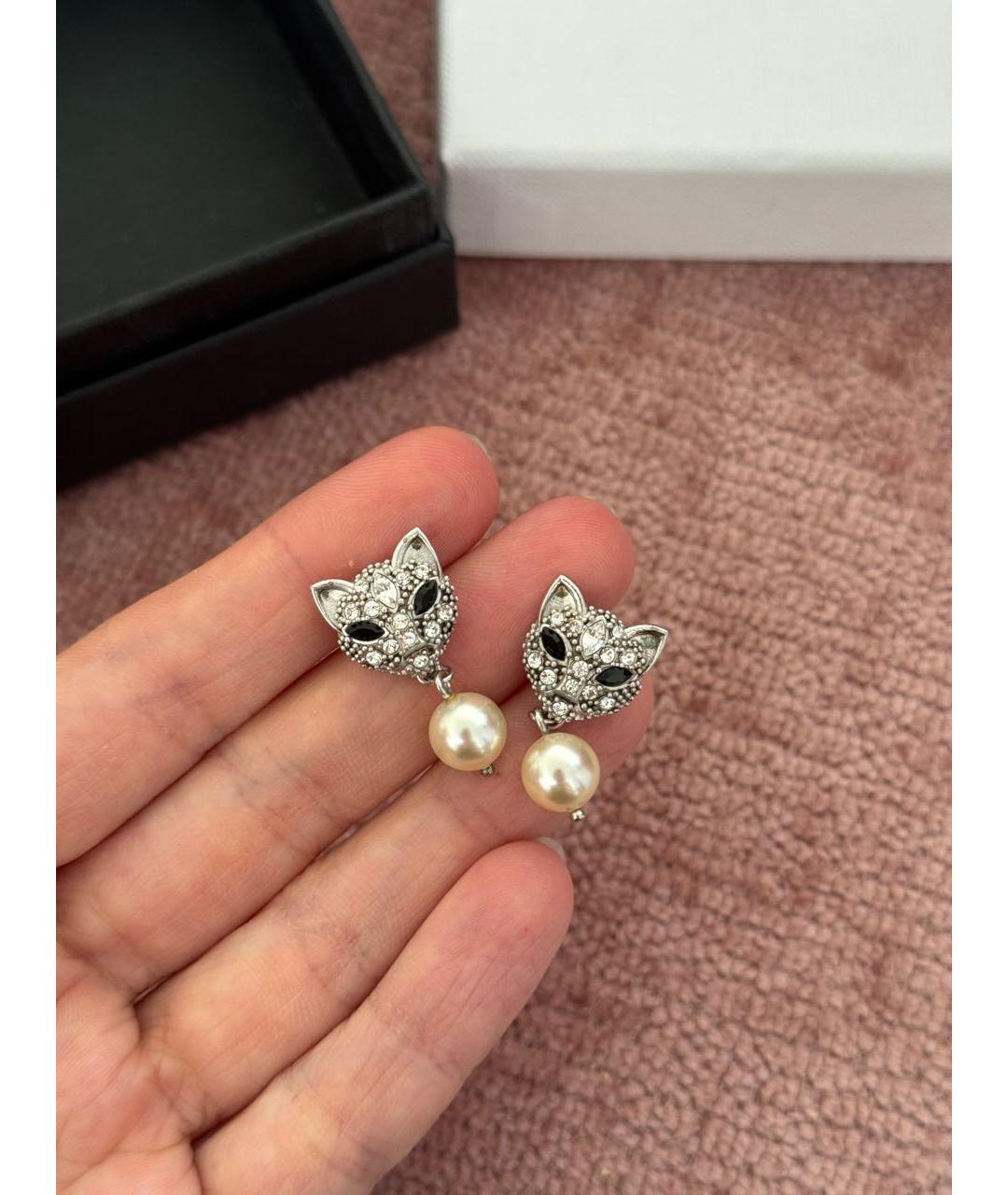 MIU MIU Серебряные серебряные серьги, фото 3