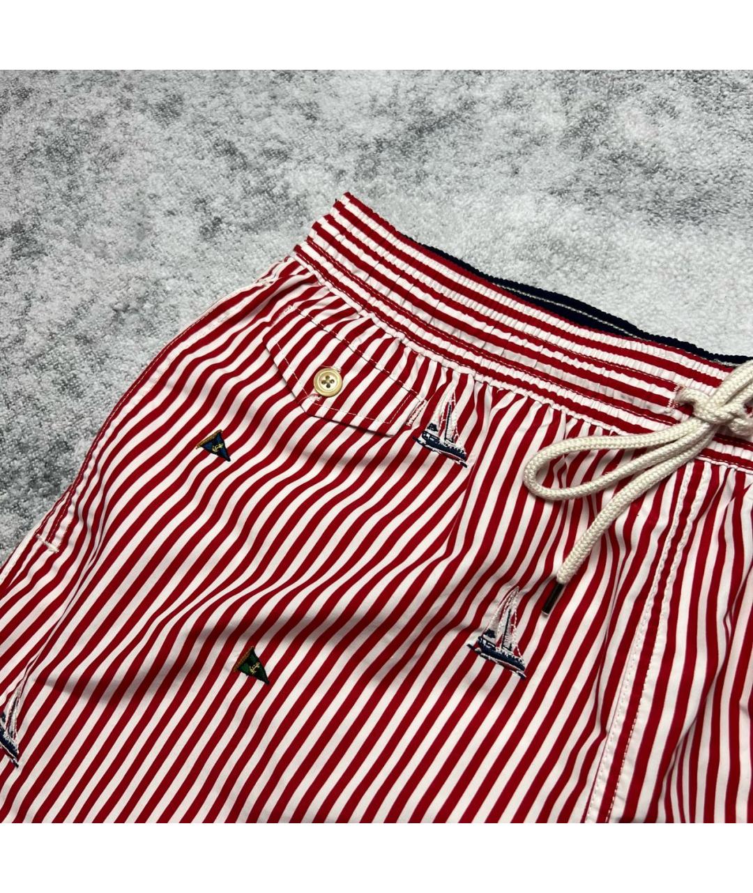 POLO RALPH LAUREN Красные полиэстеровые шорты, фото 3