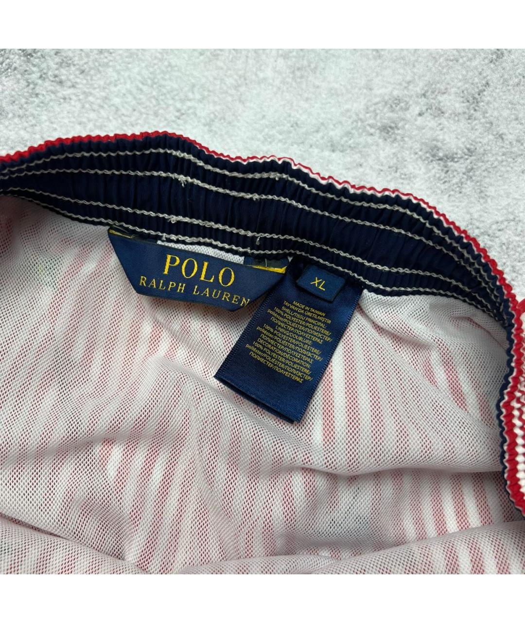 POLO RALPH LAUREN Красные полиэстеровые шорты, фото 4