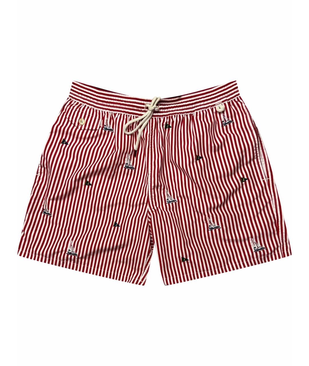 POLO RALPH LAUREN Красные полиэстеровые шорты, фото 1