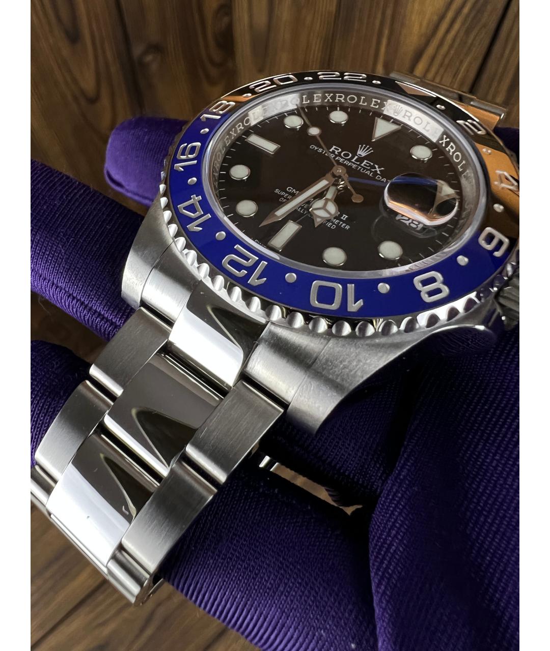 ROLEX Темно-синие часы, фото 3