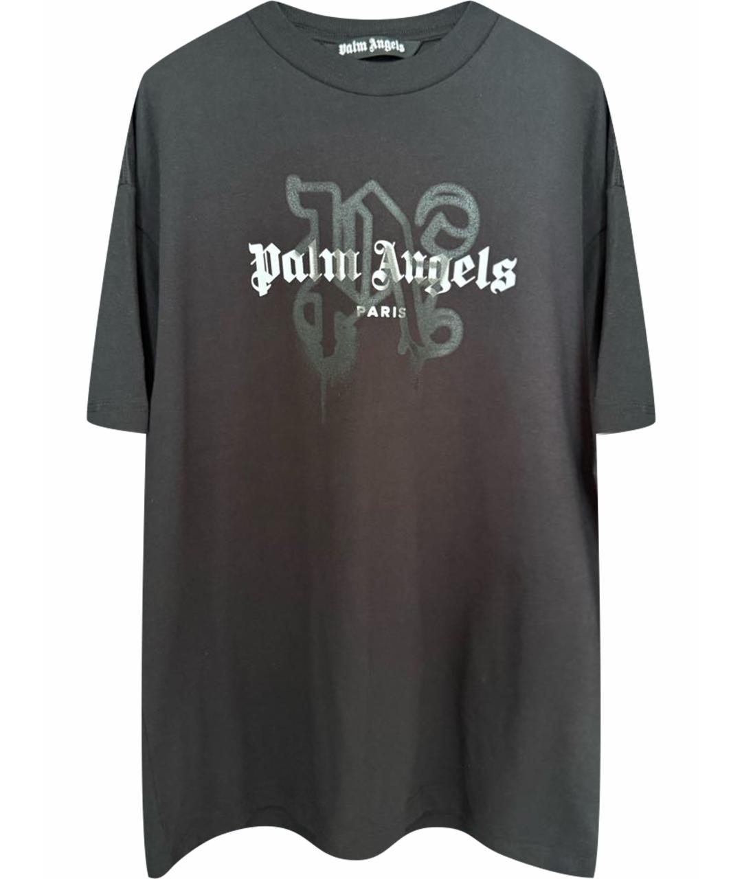 PALM ANGELS Черная хлопковая футболка, фото 1