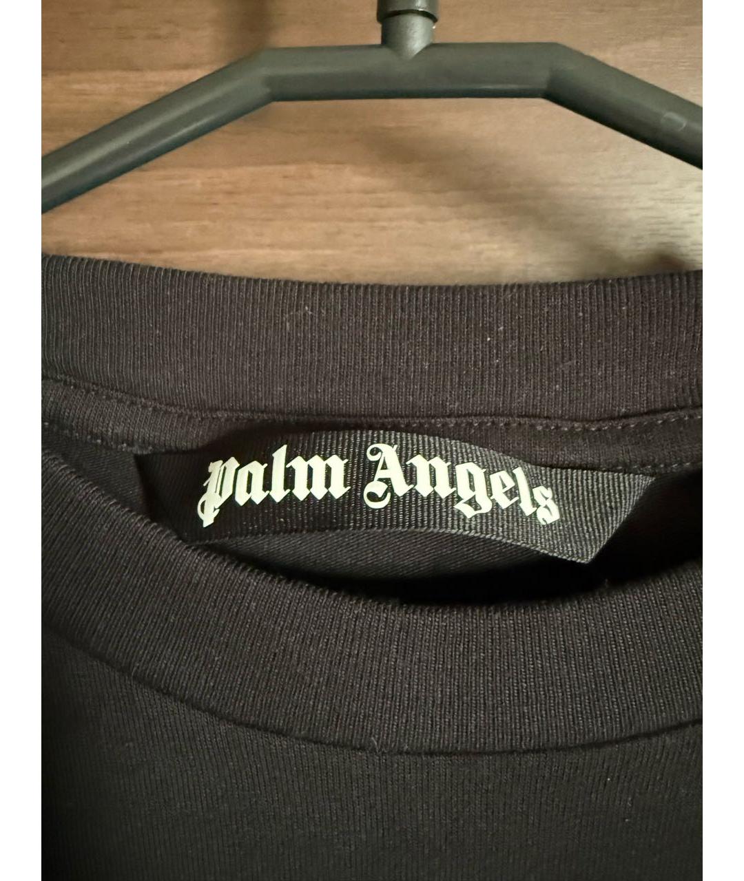 PALM ANGELS Черная хлопковая футболка, фото 3