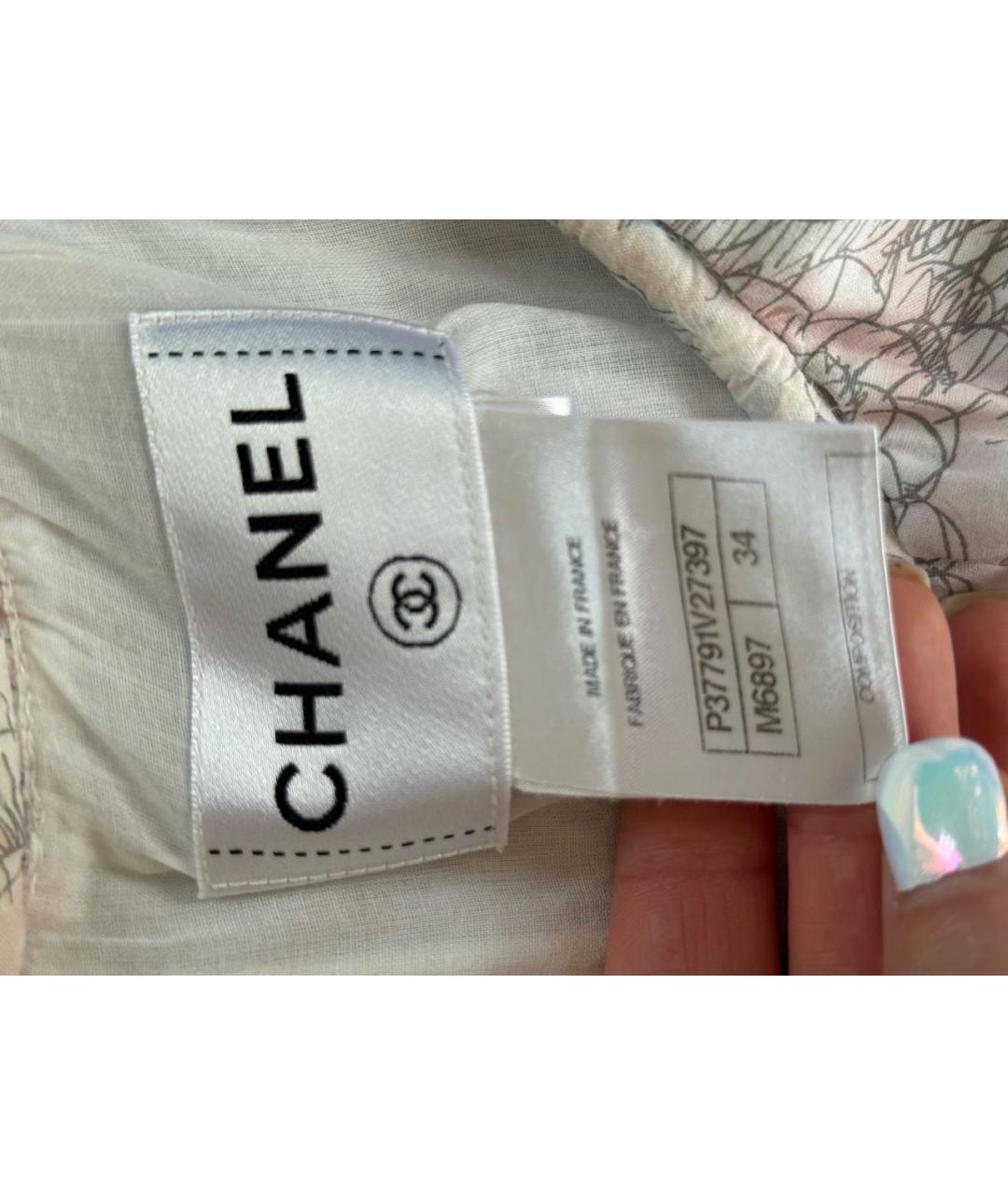CHANEL Мульти хлопковое повседневное платье, фото 6
