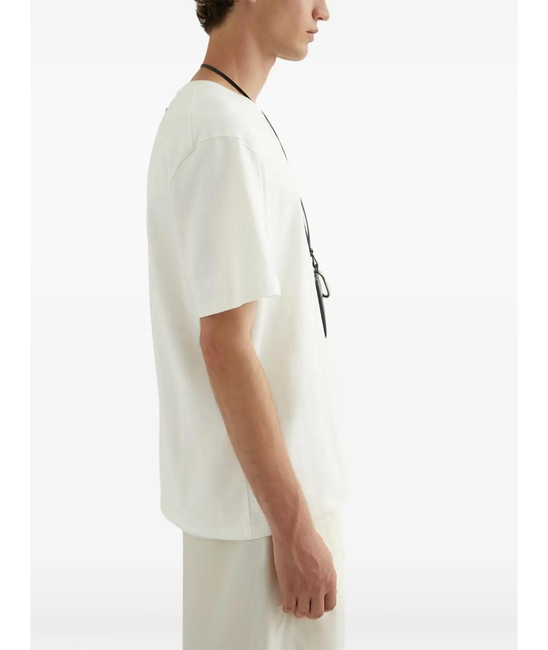JIL SANDER Белая хлопковая футболка, фото 3