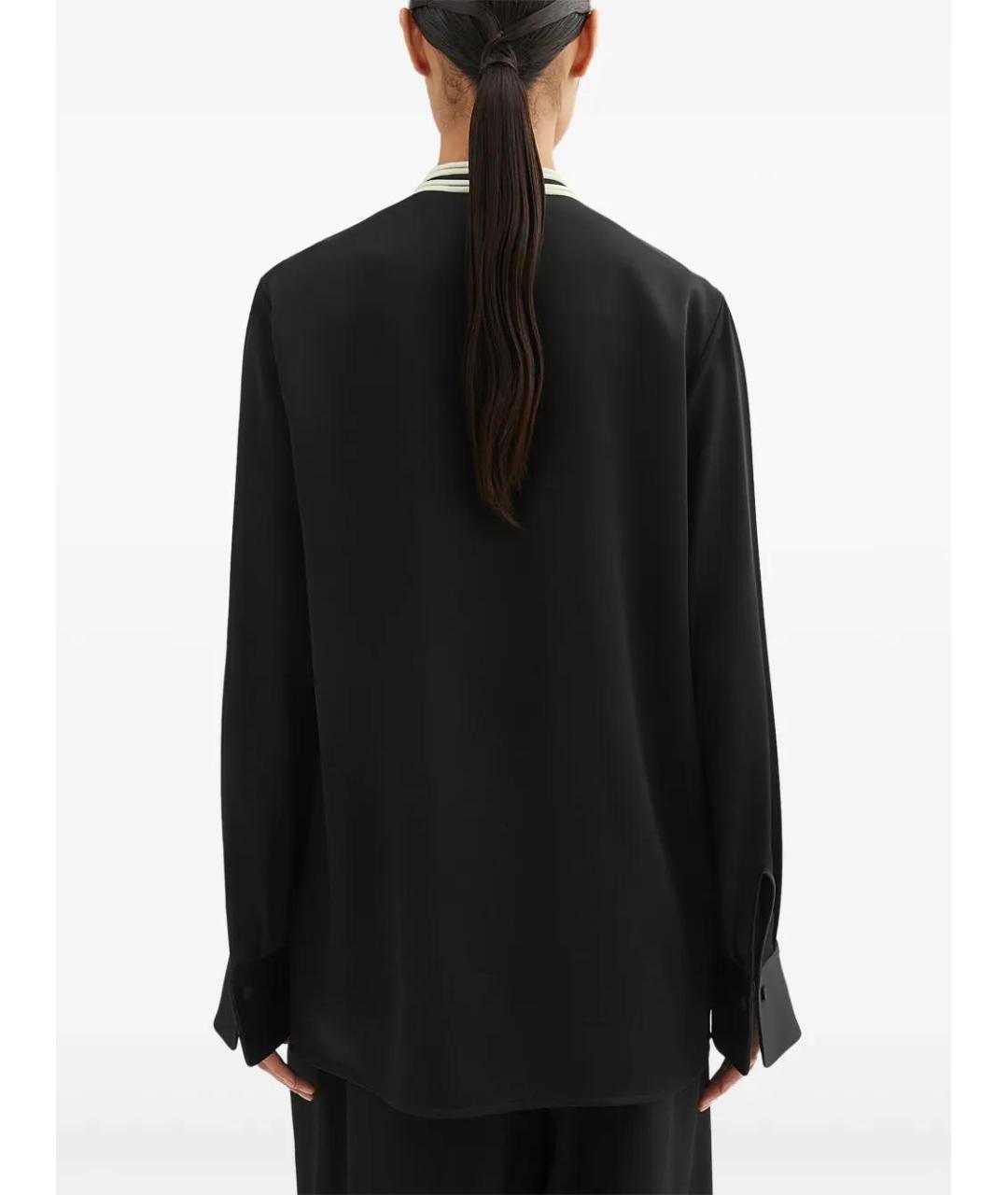 JIL SANDER Черная хлопковая блузы, фото 4