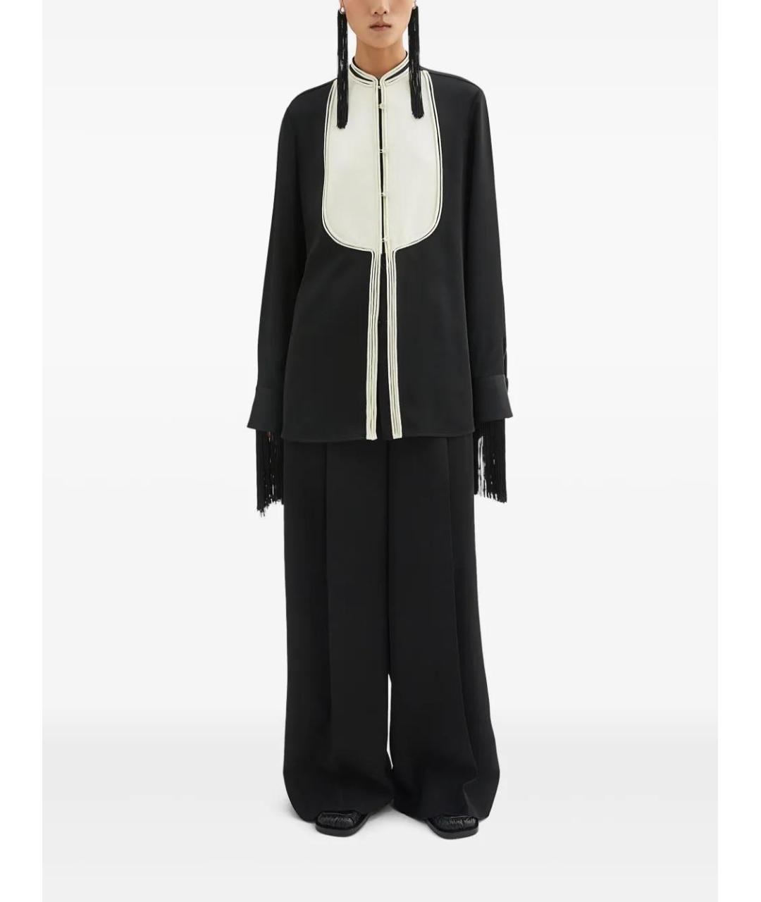JIL SANDER Черная хлопковая блузы, фото 2