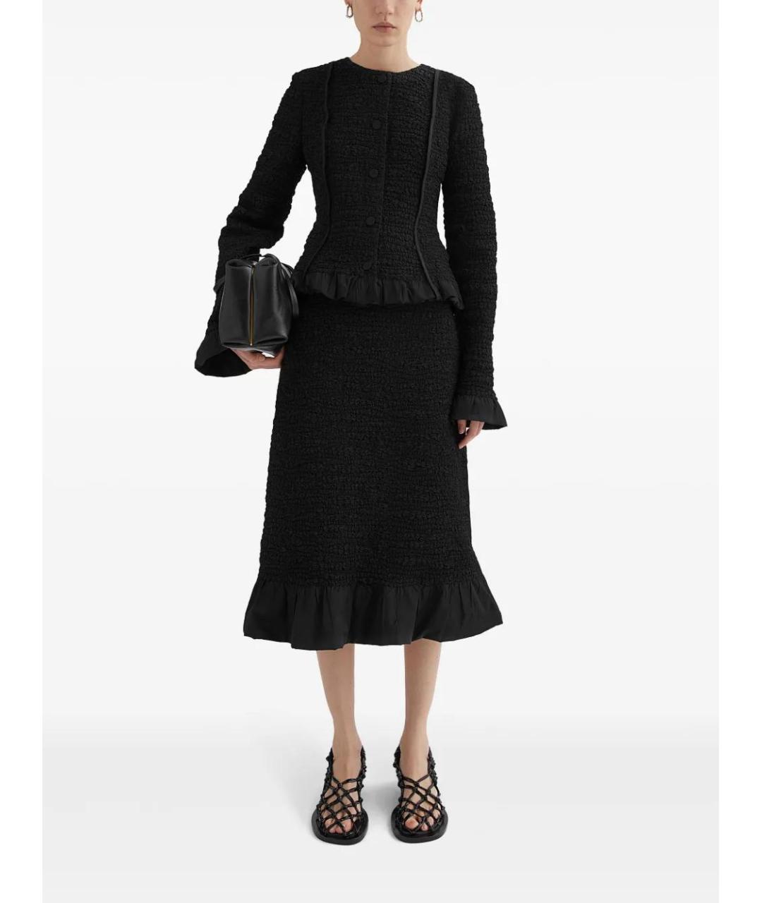 JIL SANDER Черный хлопковый жакет/пиджак, фото 2