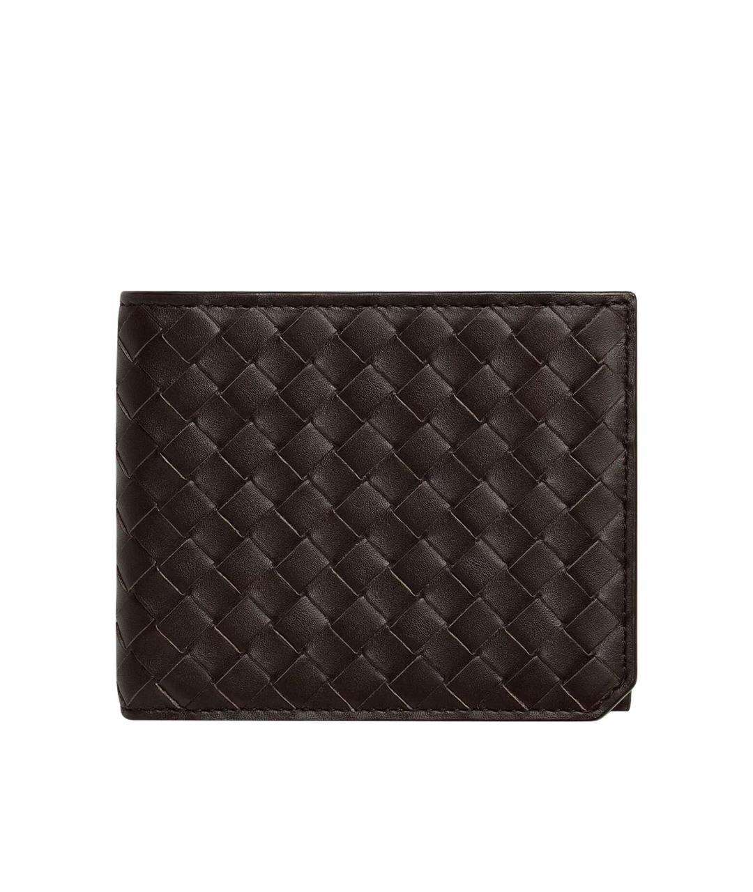 BOTTEGA VENETA Коричневый кожаный кошелек, фото 1