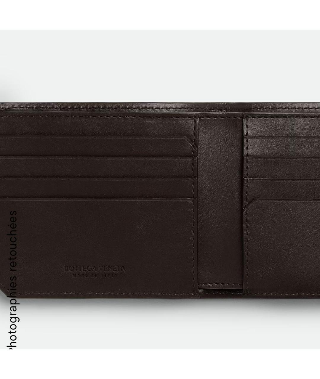 BOTTEGA VENETA Коричневый кожаный кошелек, фото 3