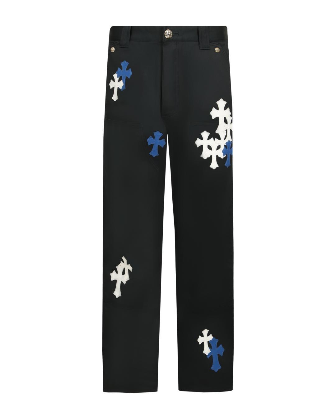 CHROME HEARTS Черные хлопковые классические брюки, фото 1