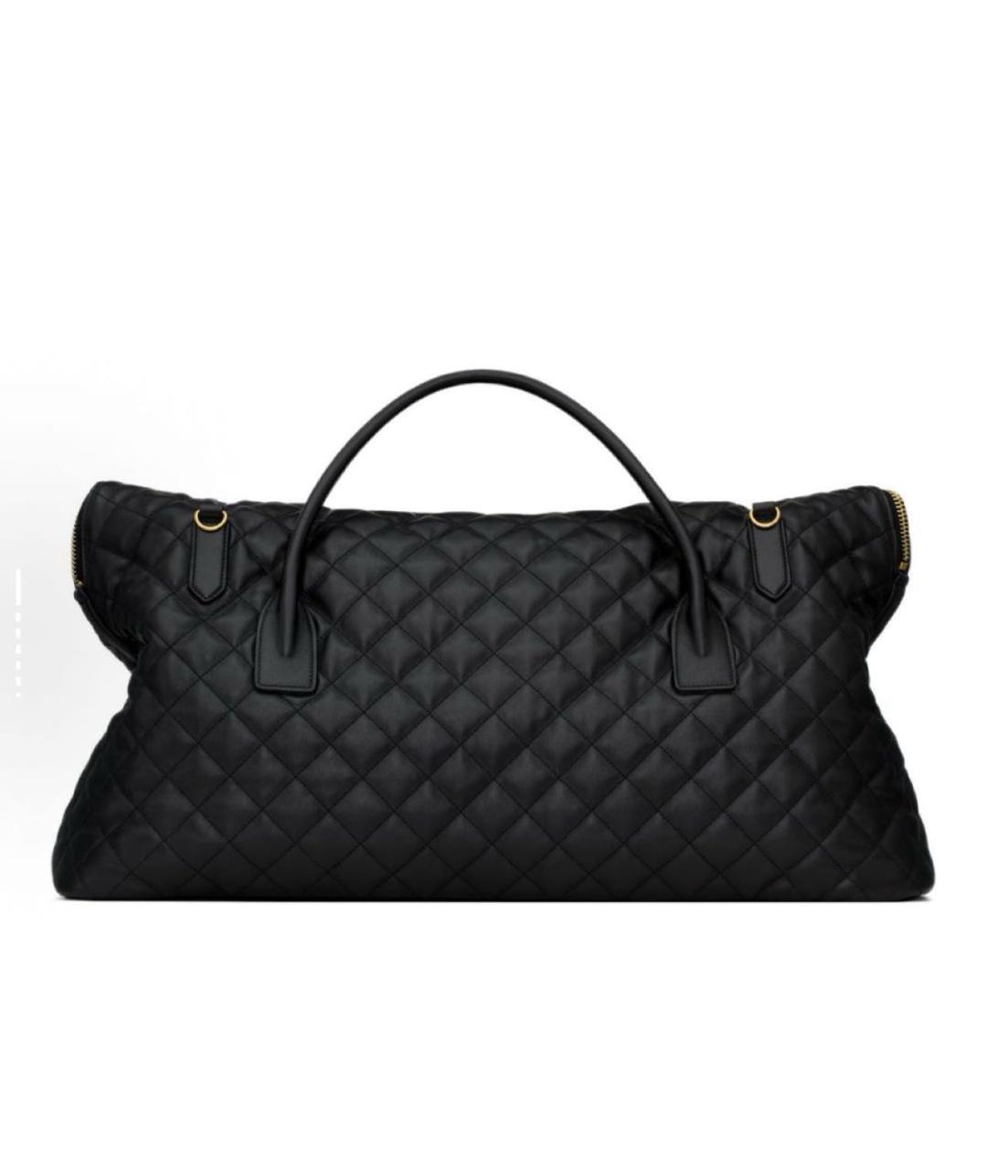 SAINT LAURENT Черная кожаная сумка тоут, фото 5