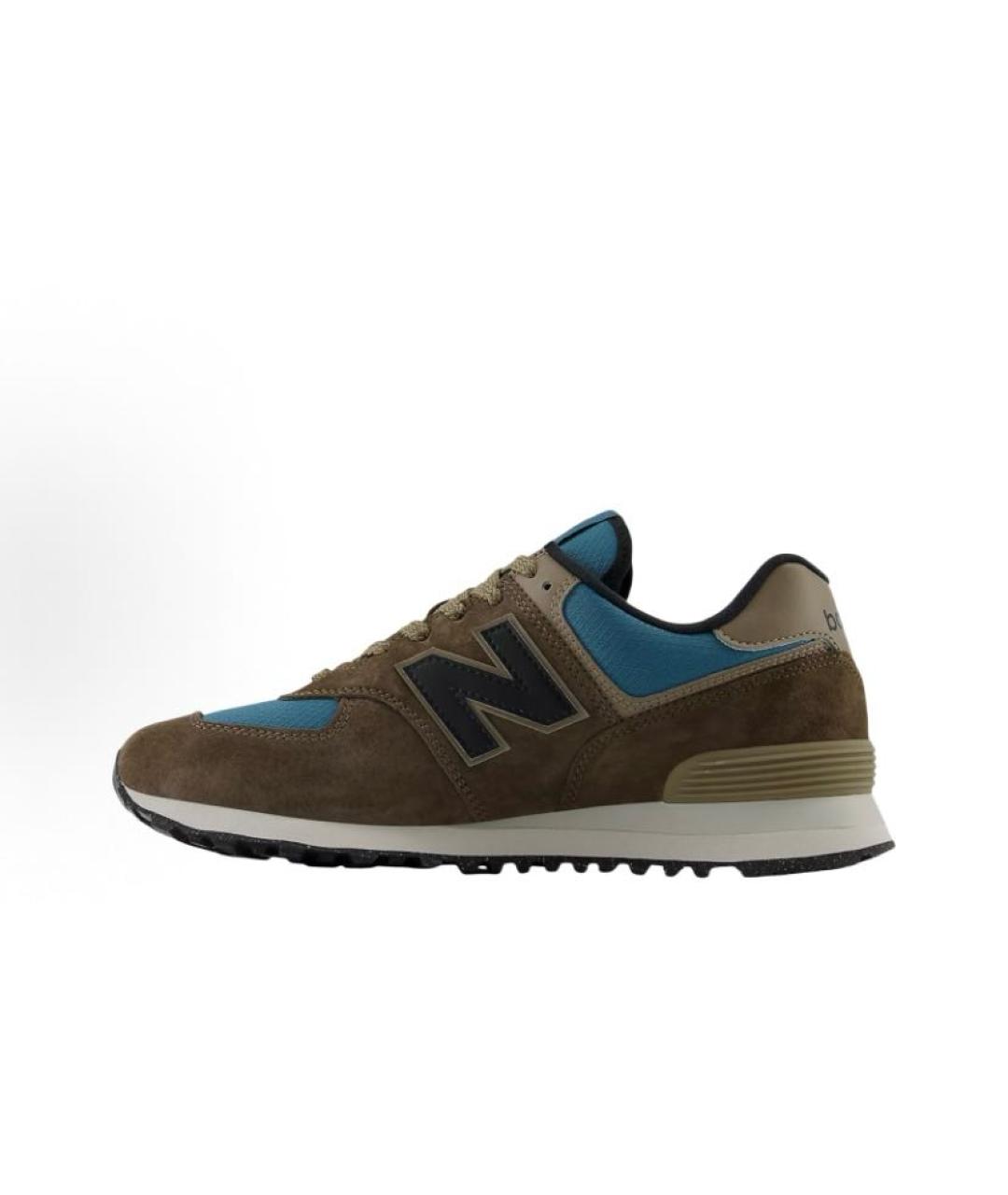 NEW BALANCE Коричневые замшевые низкие кроссовки / кеды, фото 4