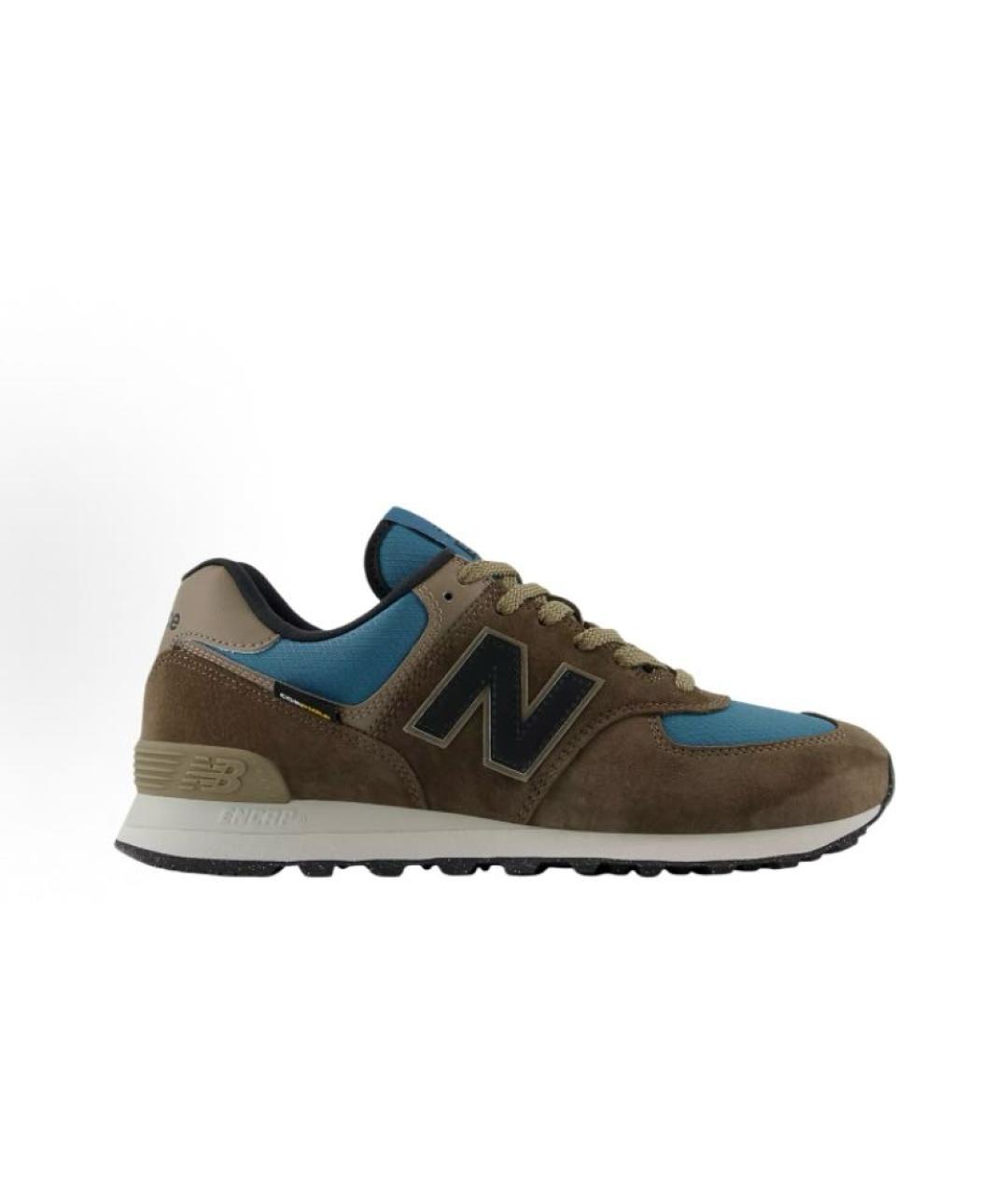 NEW BALANCE Коричневые замшевые низкие кроссовки / кеды, фото 8