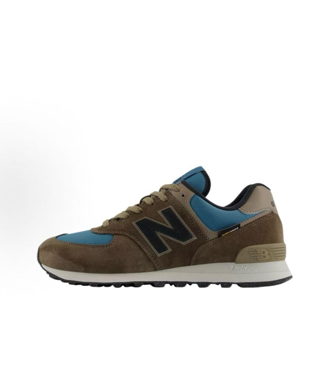 NEW BALANCE Коричневые замшевые низкие кроссовки / кеды, фото 3