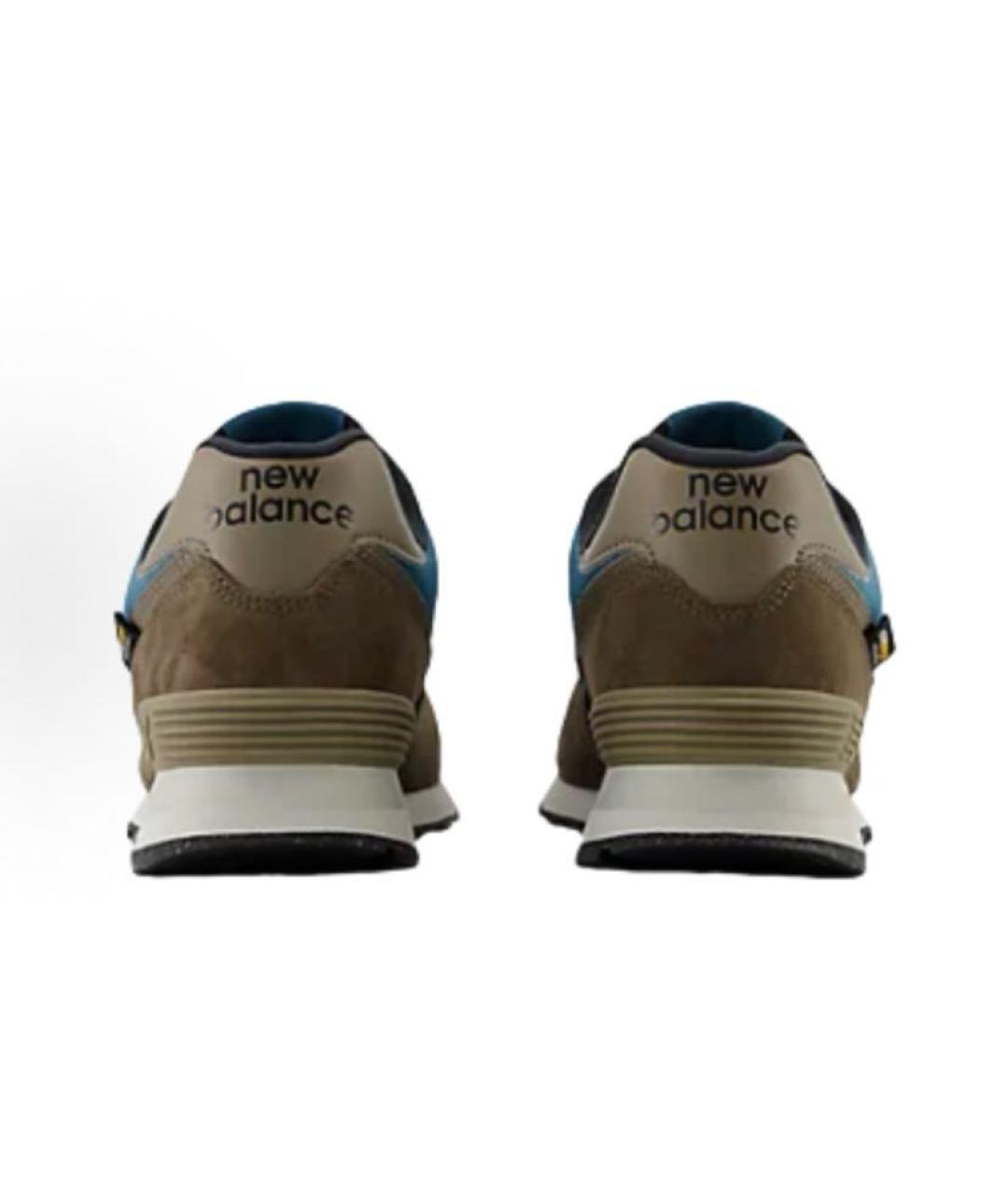 NEW BALANCE Коричневые замшевые низкие кроссовки / кеды, фото 6
