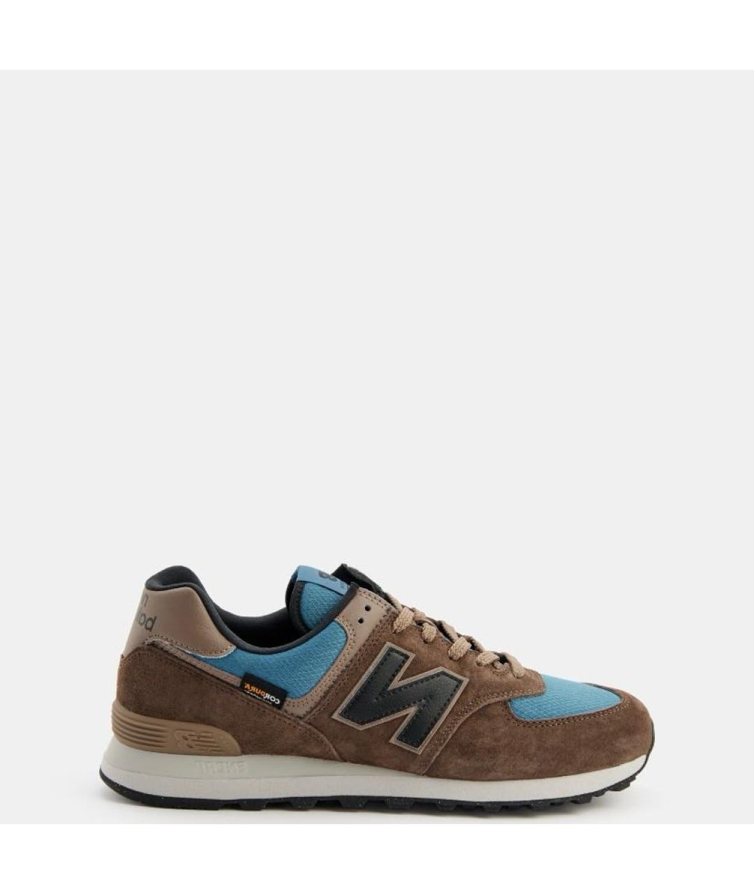NEW BALANCE Коричневые замшевые низкие кроссовки / кеды, фото 2