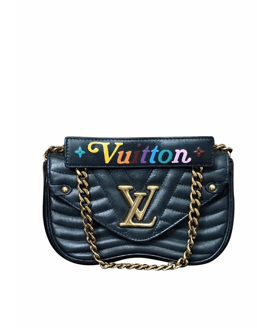 LOUIS VUITTON Черная кожаная сумка с короткими ручками, фото 1
