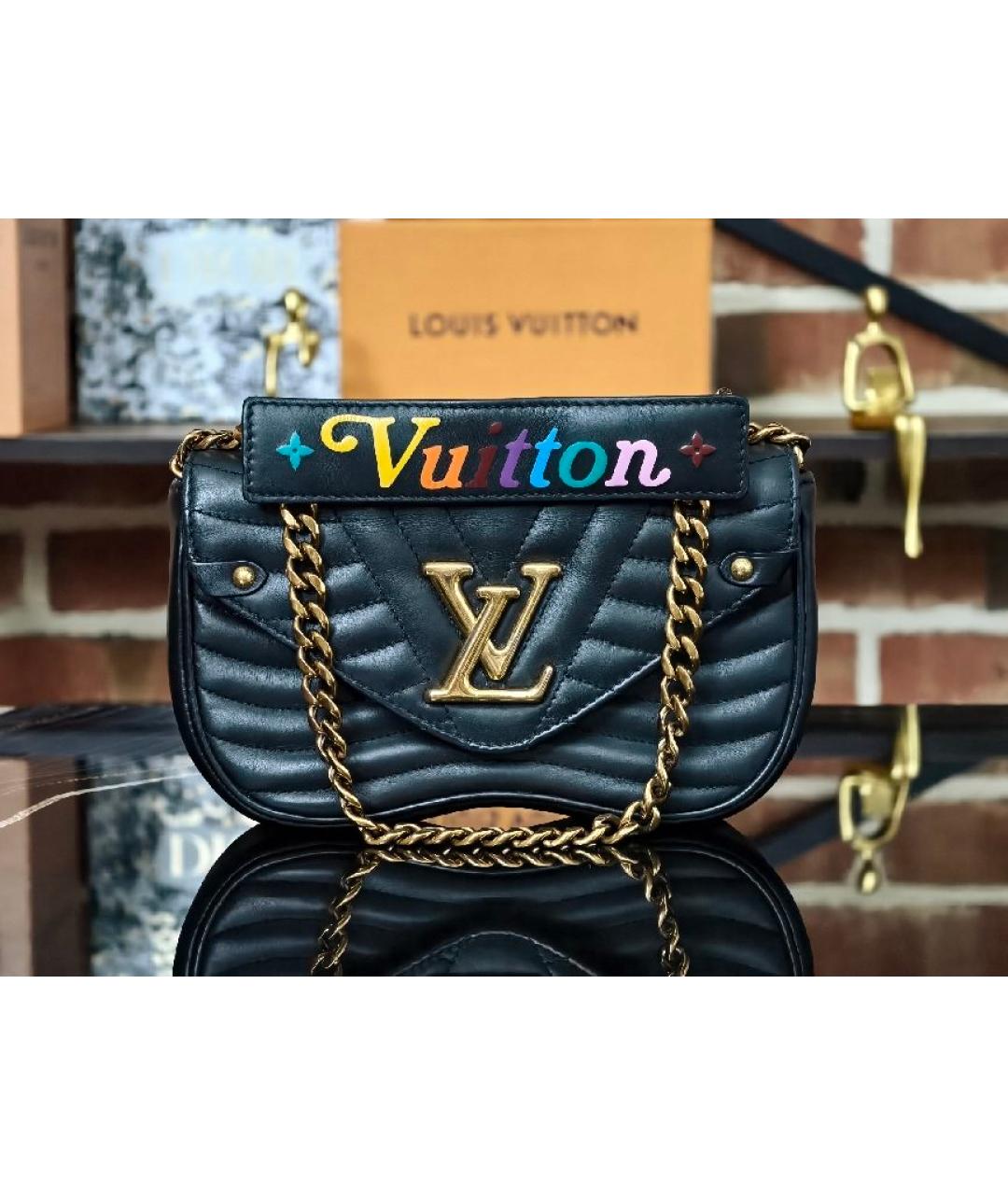 LOUIS VUITTON Черная кожаная сумка с короткими ручками, фото 8
