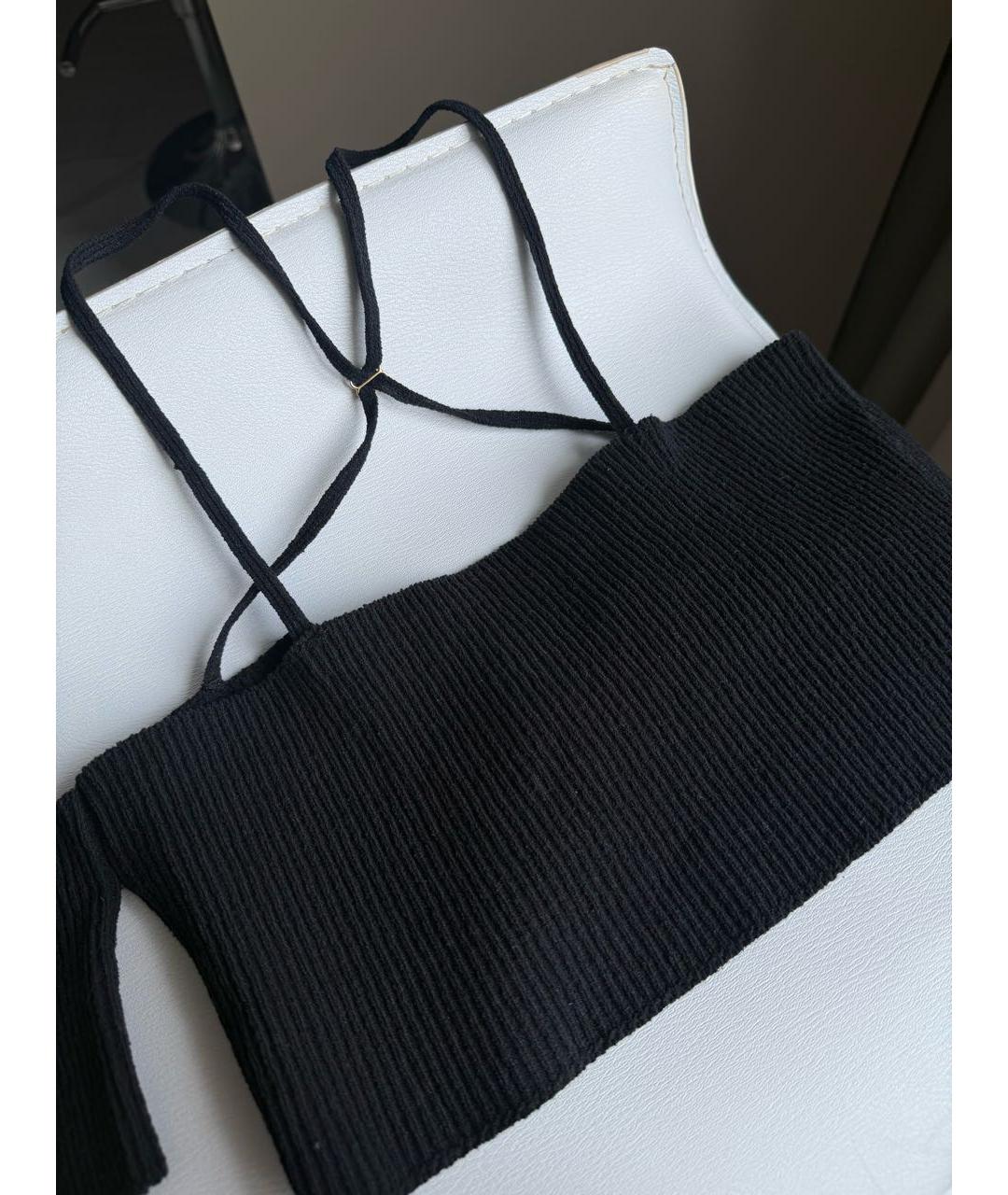 JACQUEMUS Черная хлопковая майка, фото 2