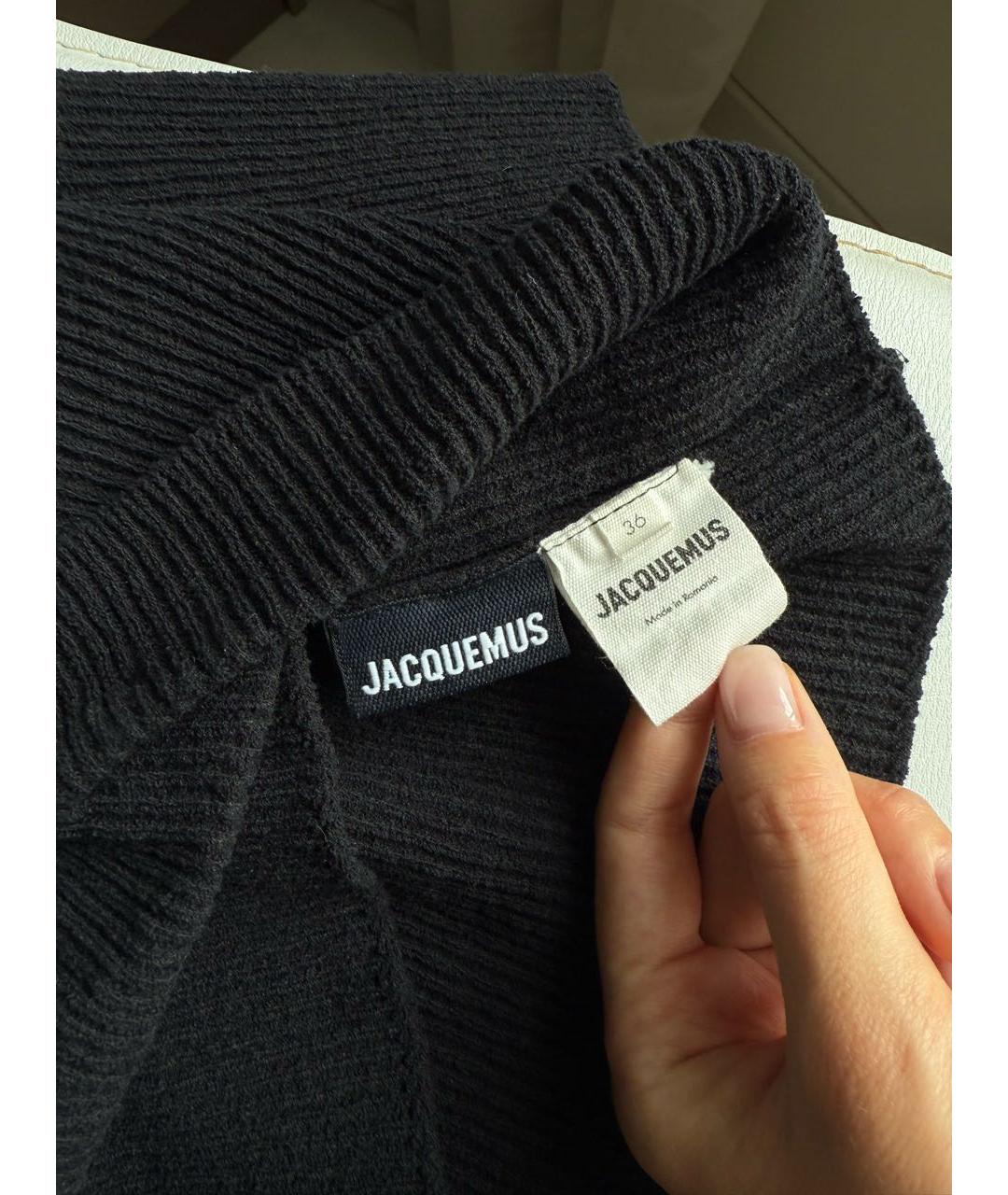 JACQUEMUS Черная хлопковая майка, фото 5
