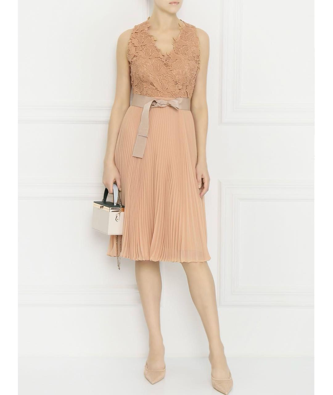 MAX MARA Бежевое ацетатное вечернее платье, фото 7