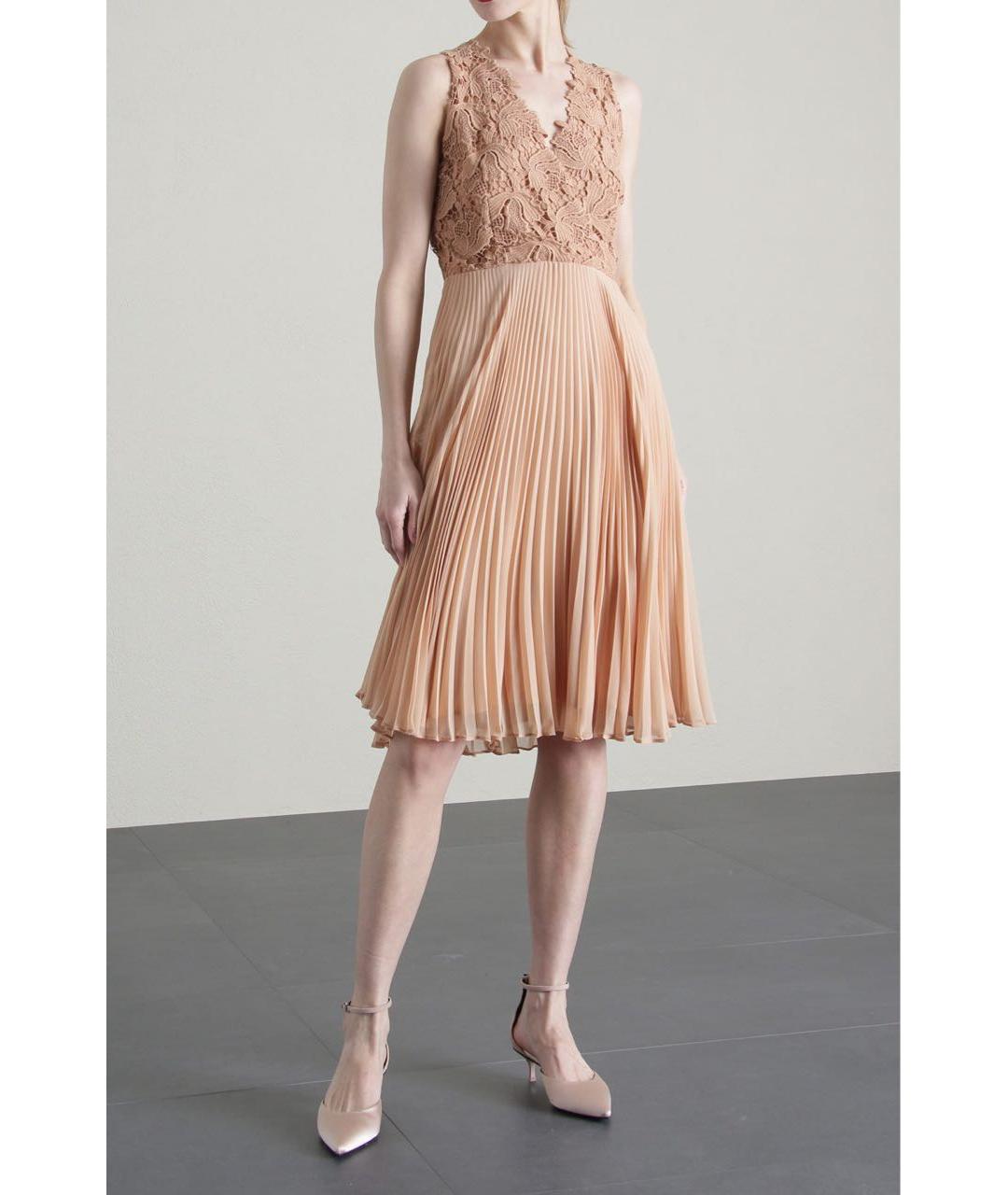 MAX MARA Бежевое ацетатное вечернее платье, фото 6