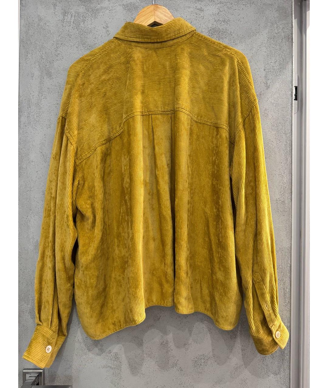 ISABEL MARANT Горчичная хлопковая рубашка, фото 2