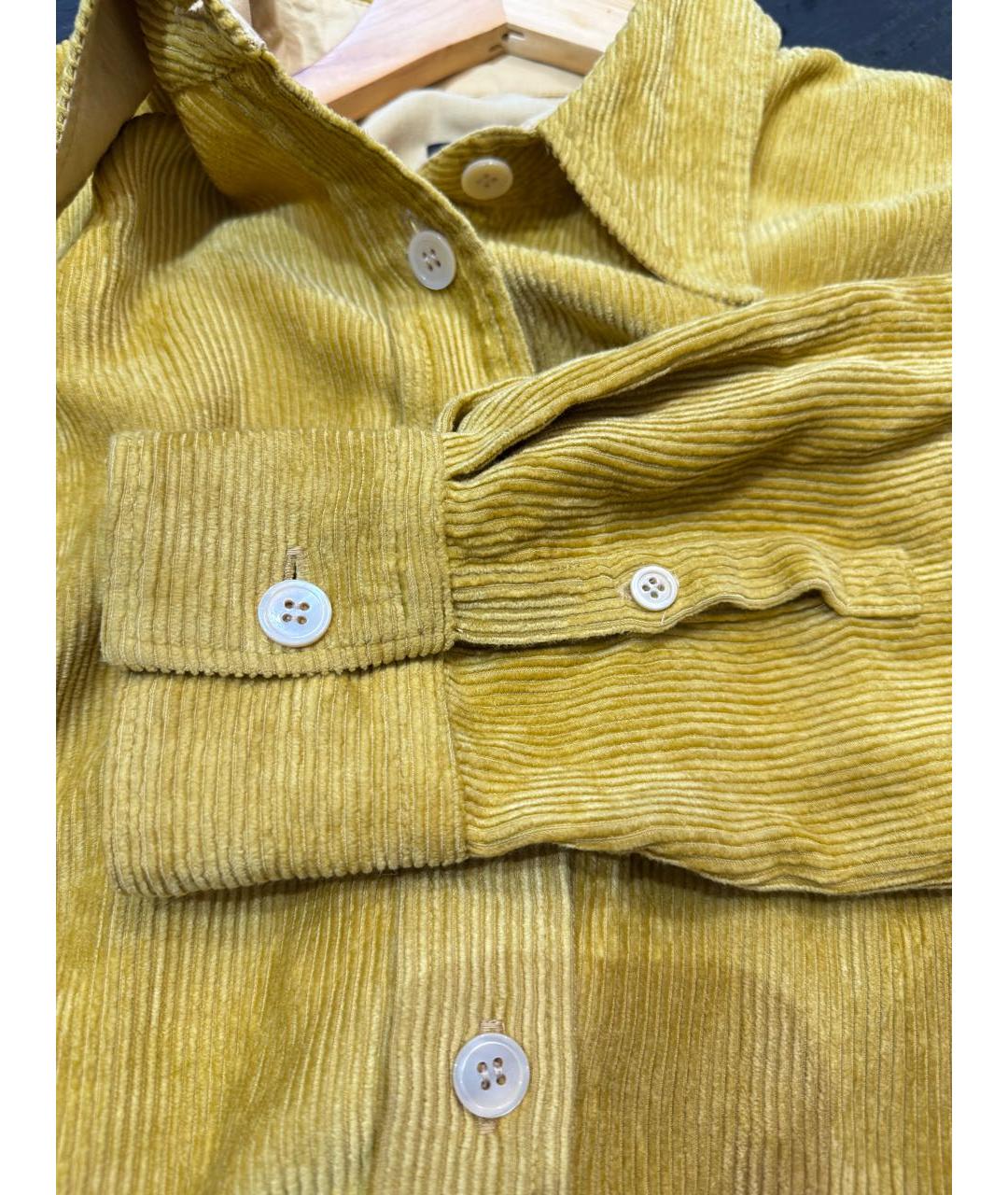 ISABEL MARANT Горчичная хлопковая рубашка, фото 5