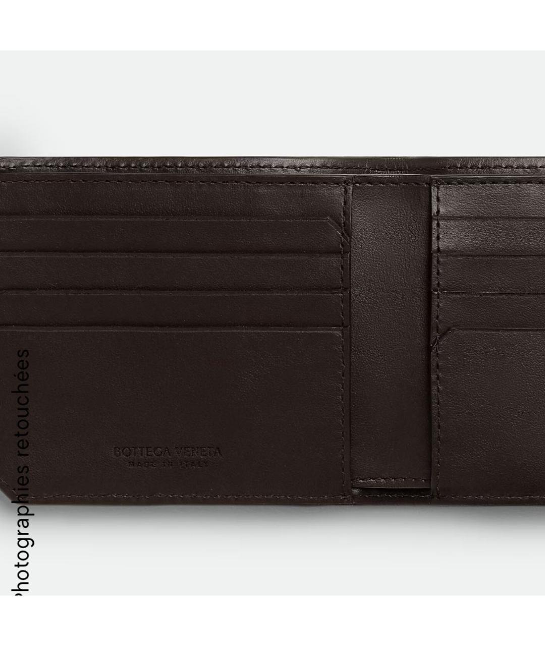 BOTTEGA VENETA Коричневый кожаный кошелек, фото 3