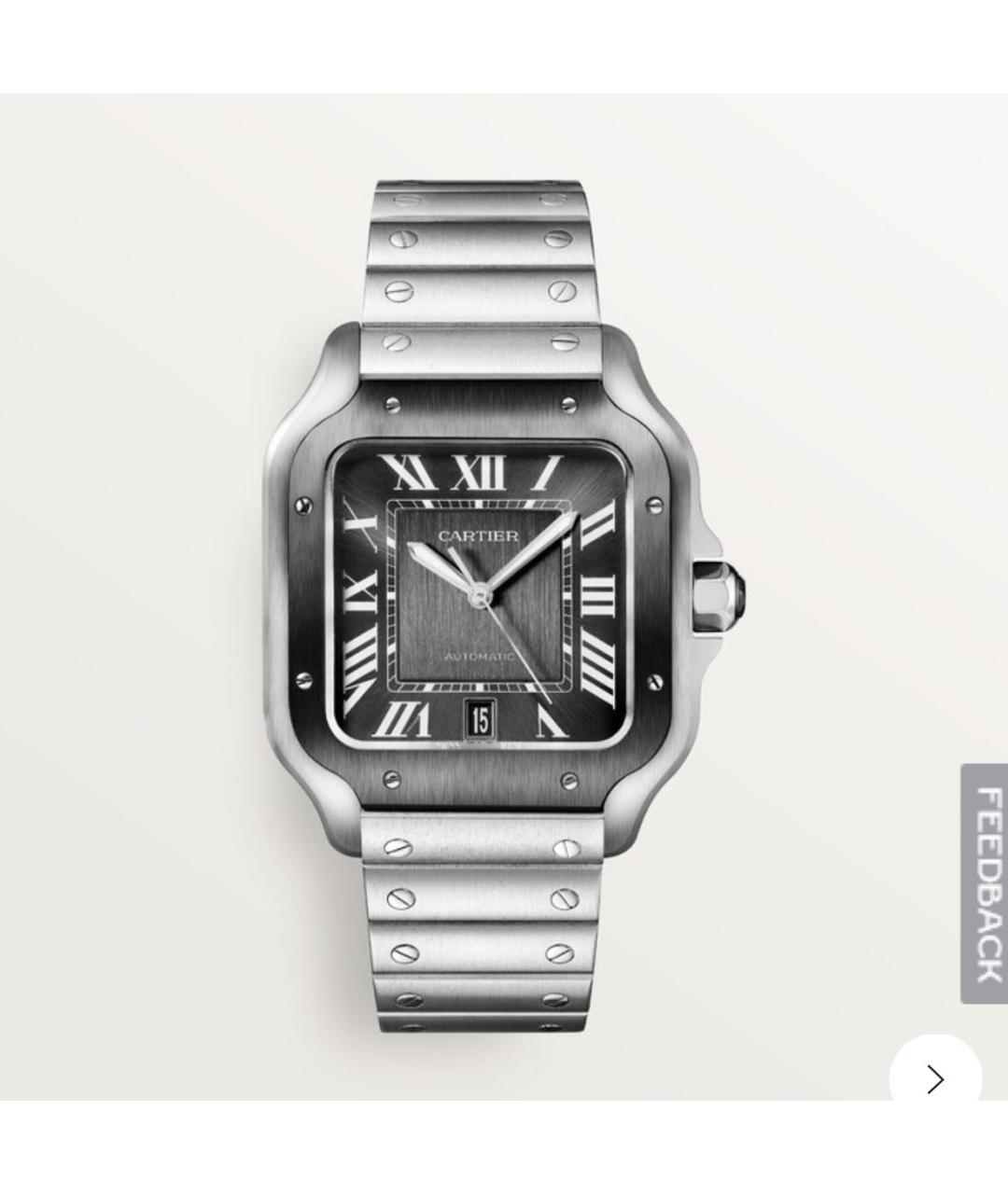 CARTIER Серые часы, фото 5