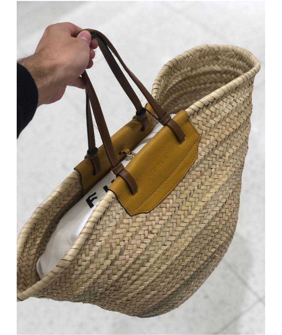 FURLA Бежевая пляжная сумка, фото 3