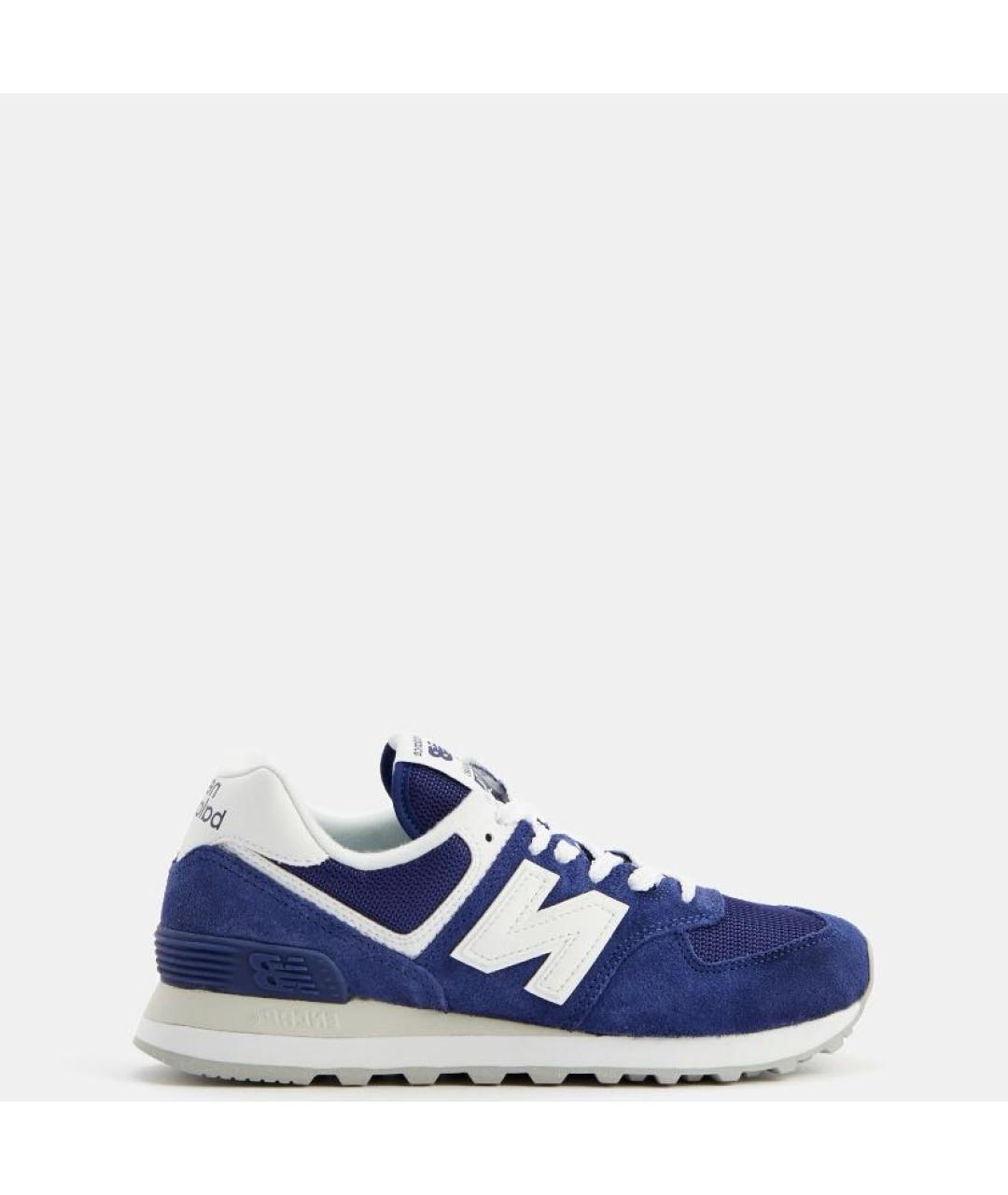 NEW BALANCE Темно-синие замшевые низкие кроссовки / кеды, фото 2